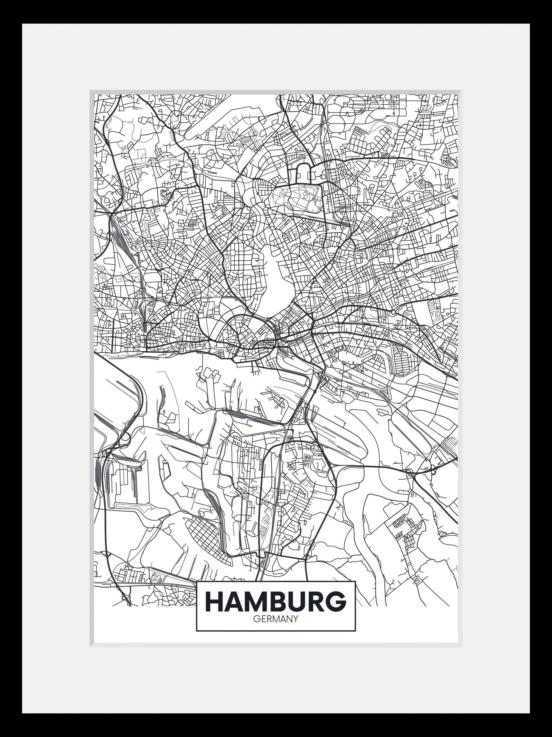 Städte Hamburg St) (1 Bild Stadtkarte, queence