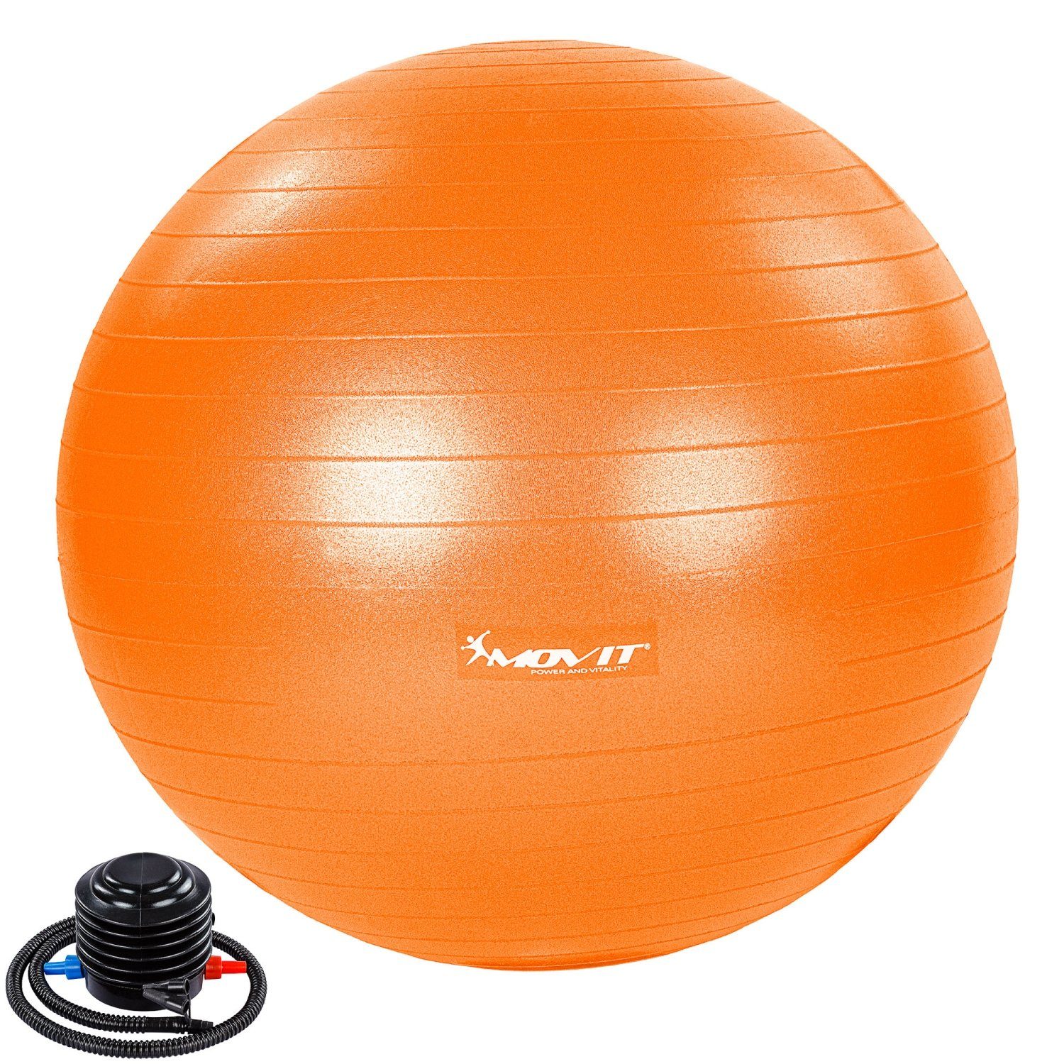 MOVIT Gymnastikball »Movit® Gymnastikball »Dynamic Ball« inkl. Pumpe«, 55  65 75 85 cm, 7 Farben, Maximalbelastbarkeit bis 500kg, berstsicher,  Fitness-Ball, Sitzball, Yogaball, Pilates-Ball, Balance