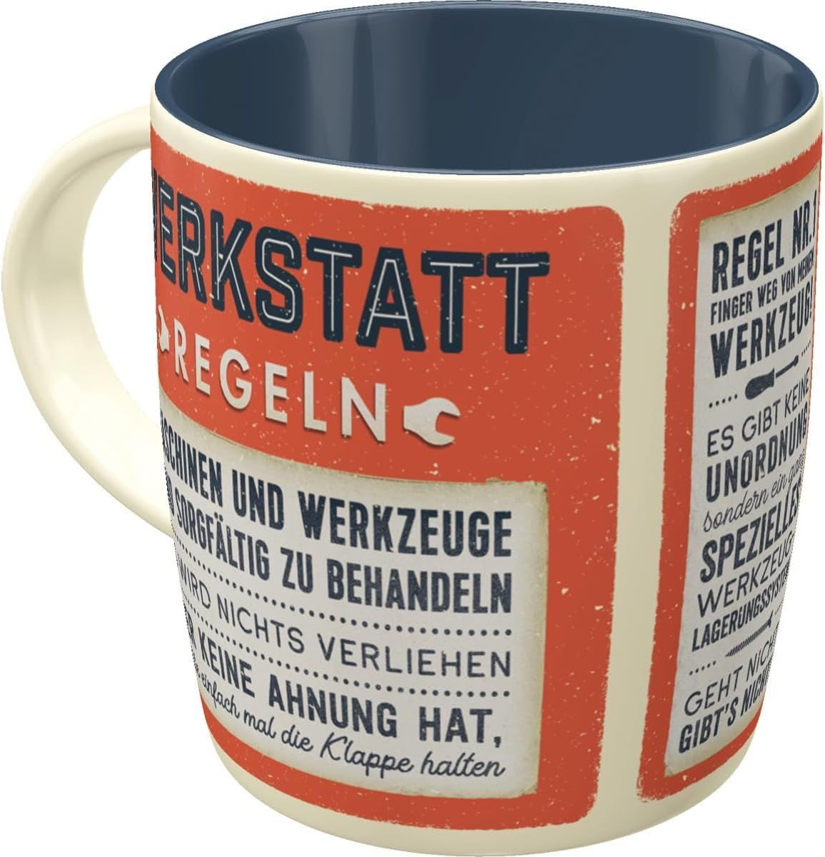 Nostalgic-Art Tasse Kaffeetasse - Werkstattregeln