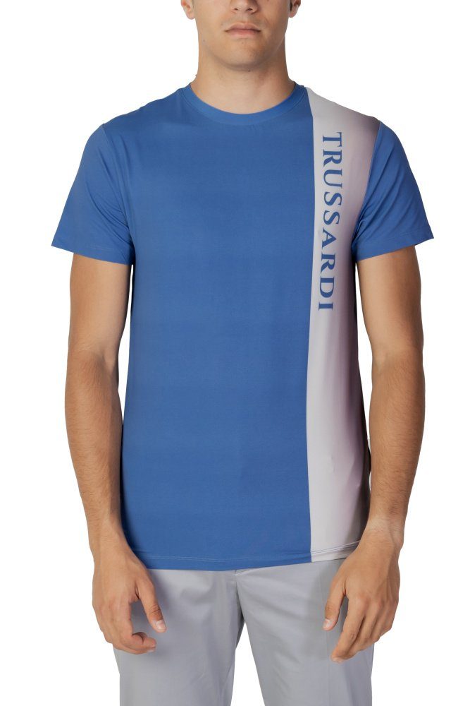Trussardi Action Light Blue Cotton Men T-Shirt