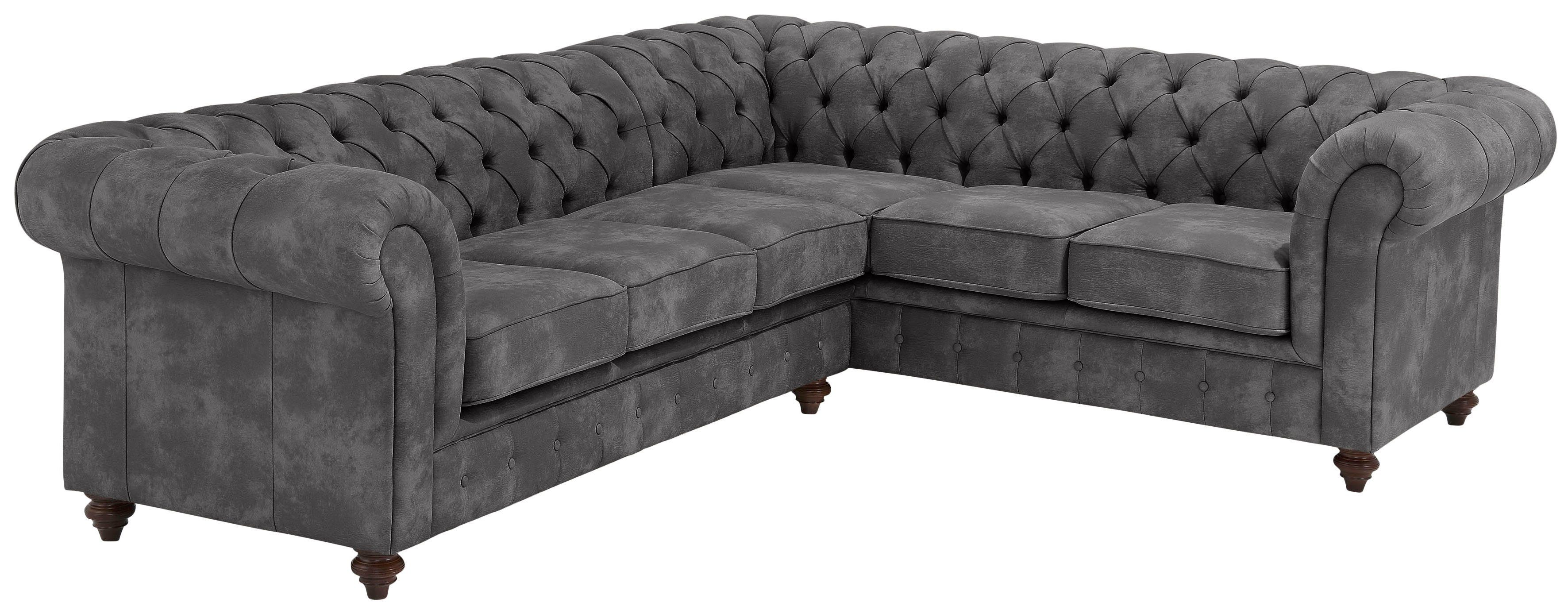 Home affaire Chesterfield-Sofa Chesterfield Ecksofa, auch günstig online kaufen
