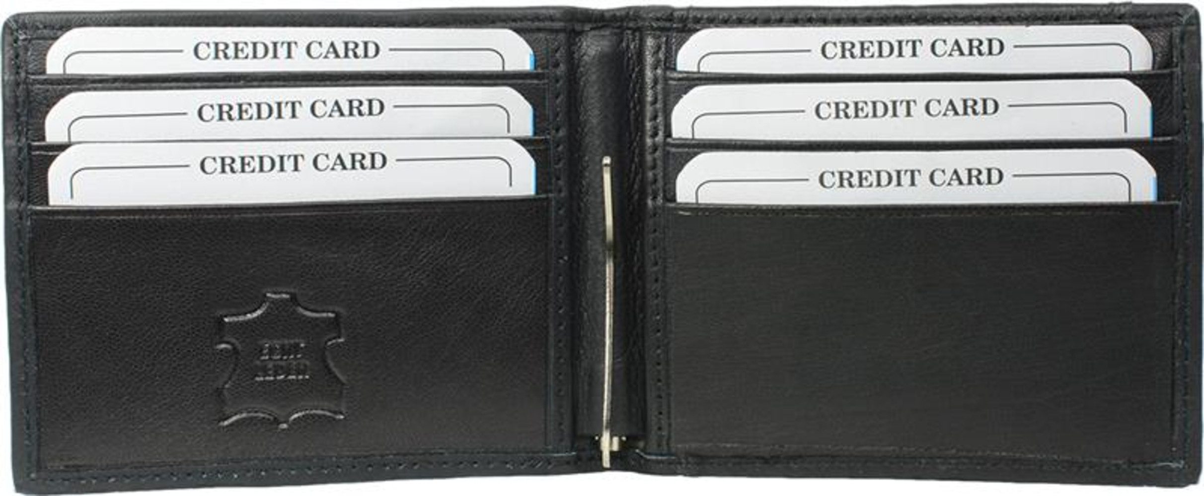 Geldbörse Geldbörse Dollarclip mit Kleingeldfach Lamm Nappa Leder schwarz u günstig online kaufen