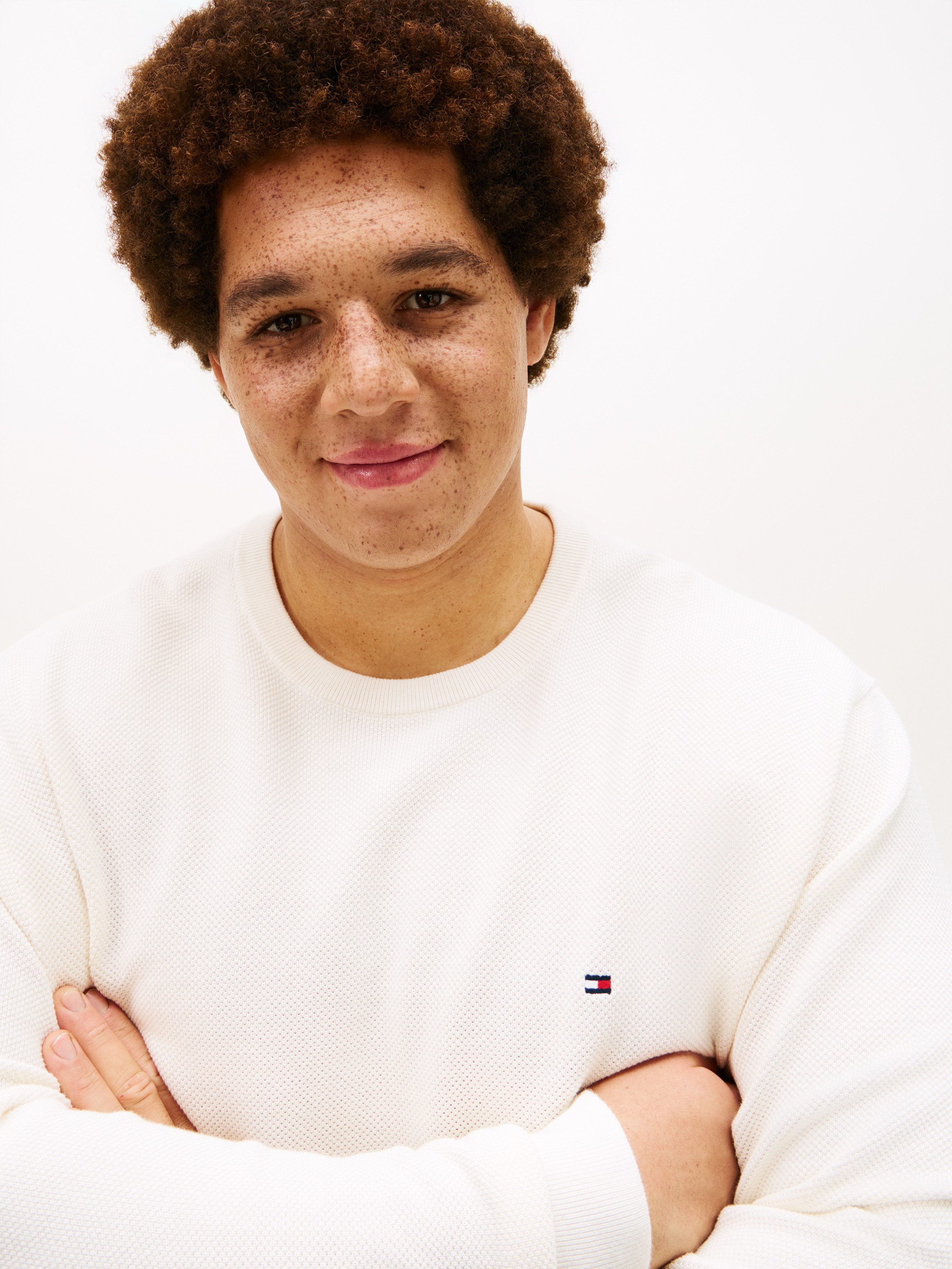 Tommy Hilfiger Big & Tall Rundhalspullover ESSENTIAL STRUCTURE CREW NECK Große Größen, regular fit