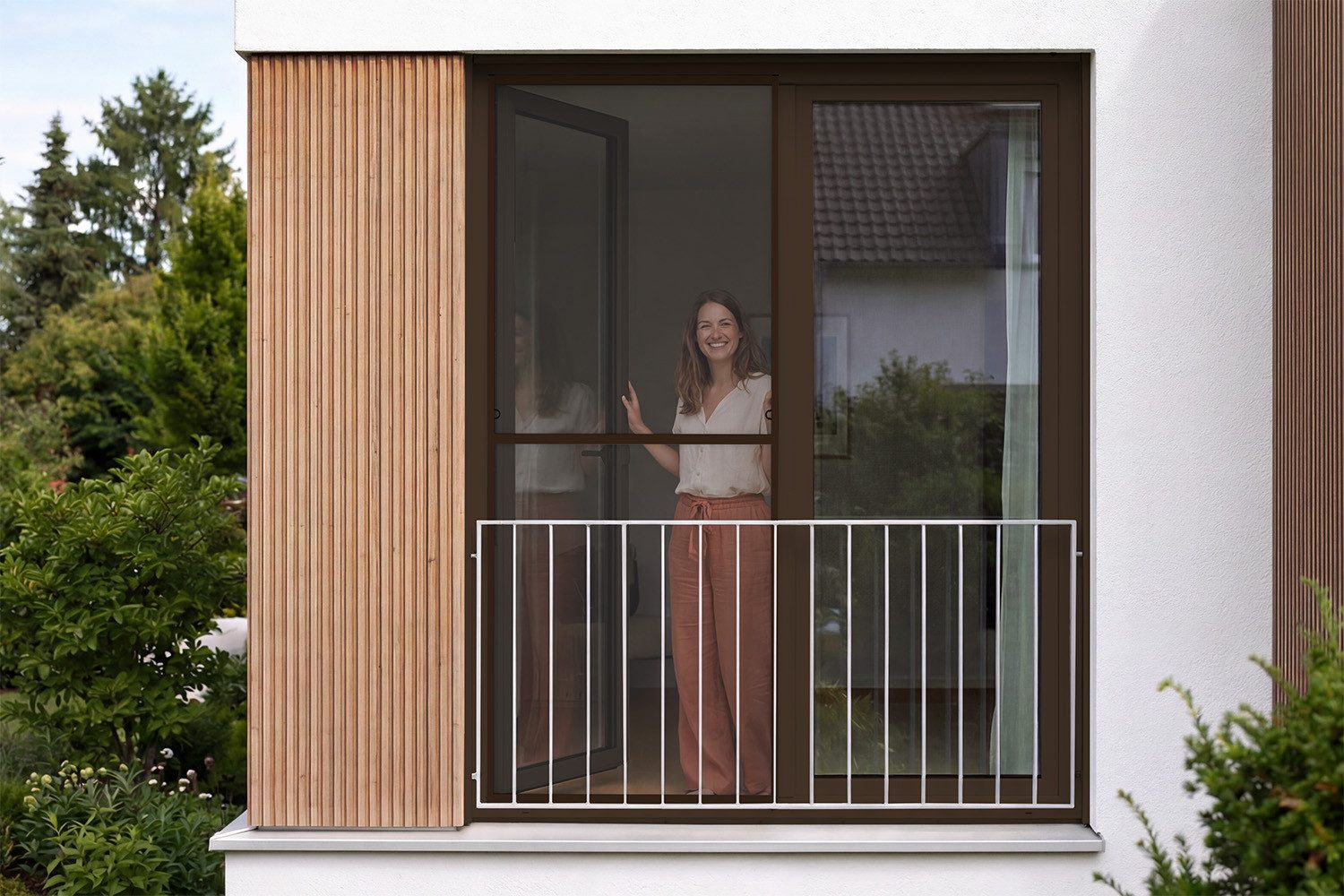empasa Insektenschutz-Fensterrahmen "MASTER SLIM XL", XXL Insektenschutz Fliegengitter Fenster MASTER SLIM XL 130x220 Alu