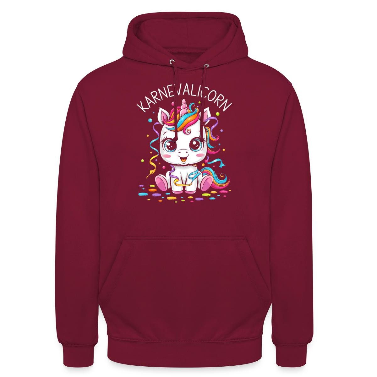 Hoodie Karnevalicorn, Einhorn Karneval Party Unisex Hoodie