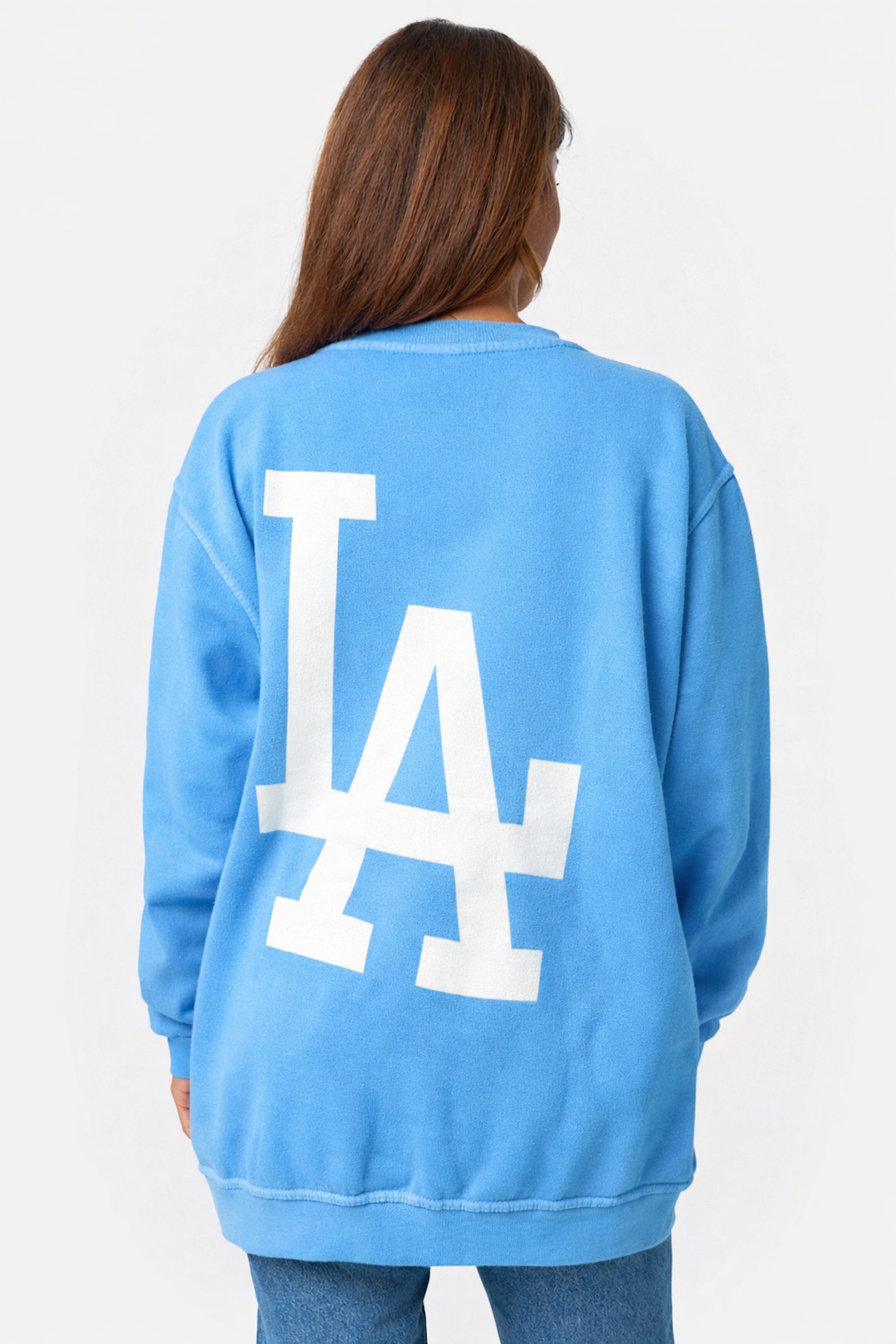 Worldclassca Longsweatshirt Worldclassca Oversized Sweatshirt LA Print Langarmshirt Pullover Neue Kollektion - Stilvolle und gemütliche Casual Mode für Damen