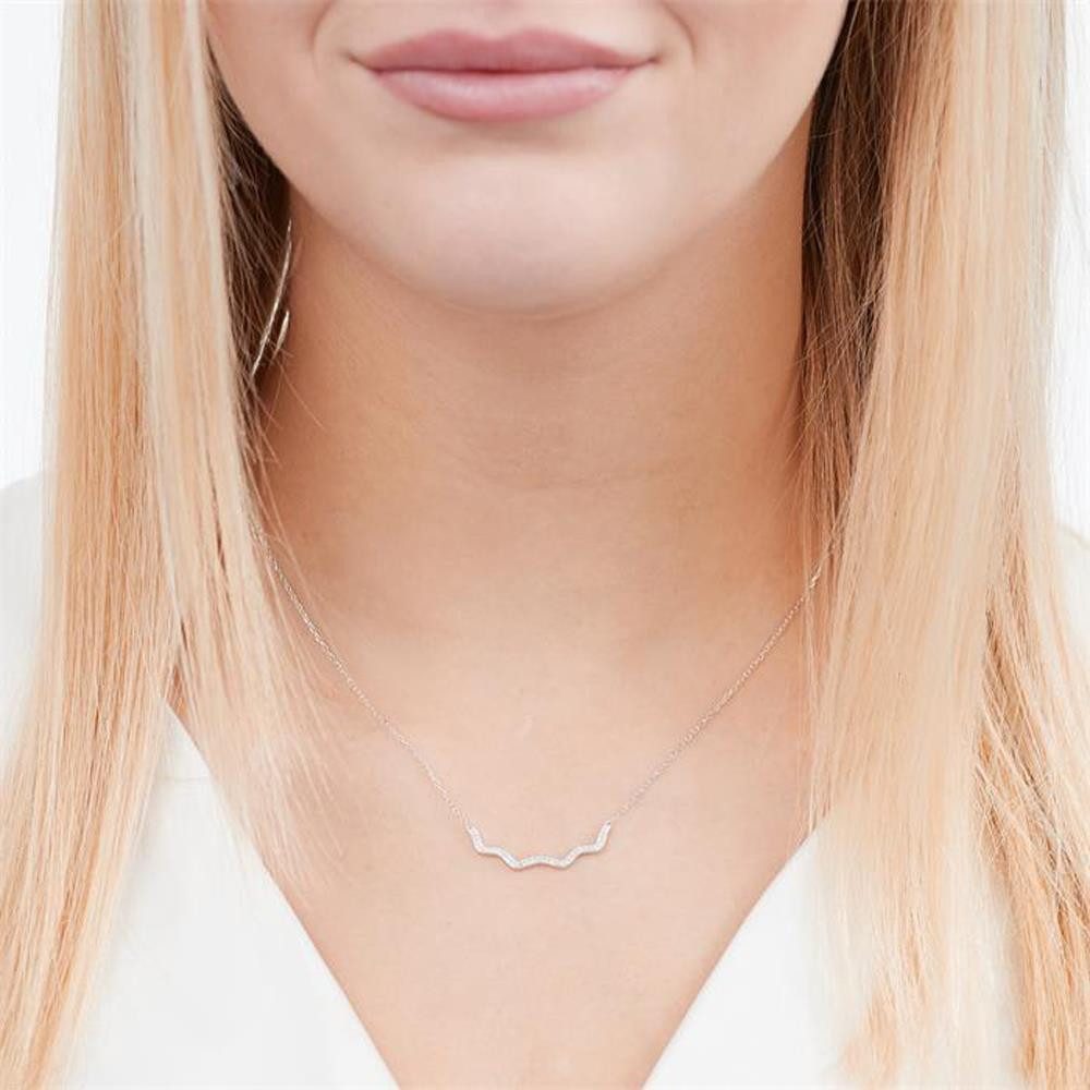 Unique Collier 585er Weißgold-Collier, ...
