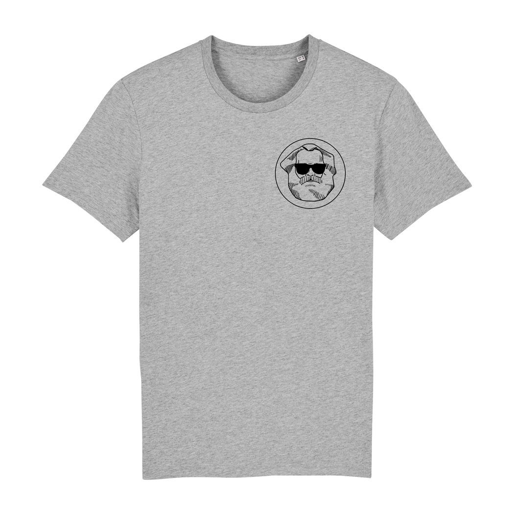 karlskopf Print-Shirt CLASSIC Bedruckt T-Shirt Waschbeständigkeit, Grau Hohe in Hohe Deutschland, Herren Farbbrillianz