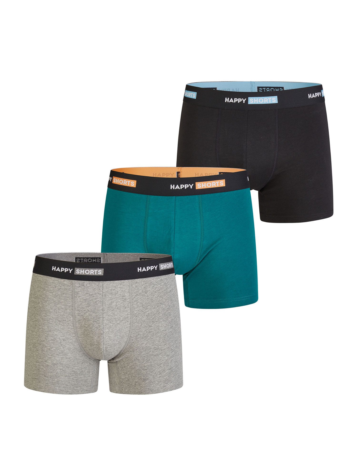 HAPPY SHORTS Retro Boxer Jersey (3-St) Boxershorts Trunks Männer