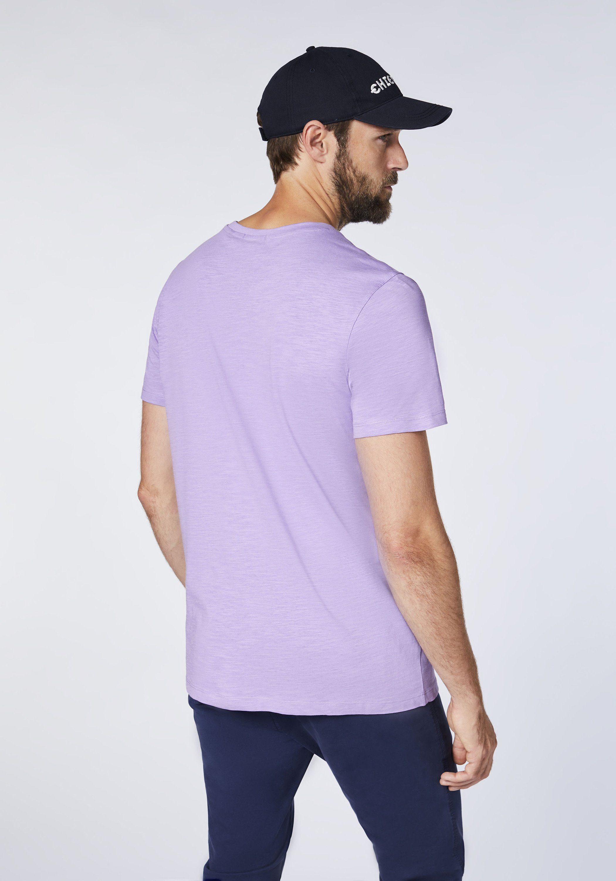 Label-Symbol mit Print-Shirt 1 gedrucktem Violet T-Shirt Chalk Chiemsee