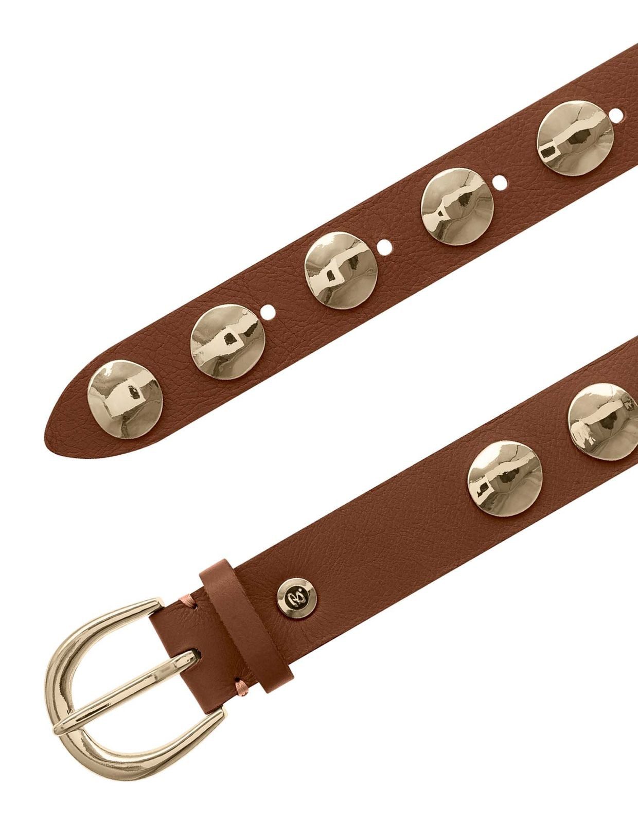 b.belt Ledergürtel Gold Leather Belt