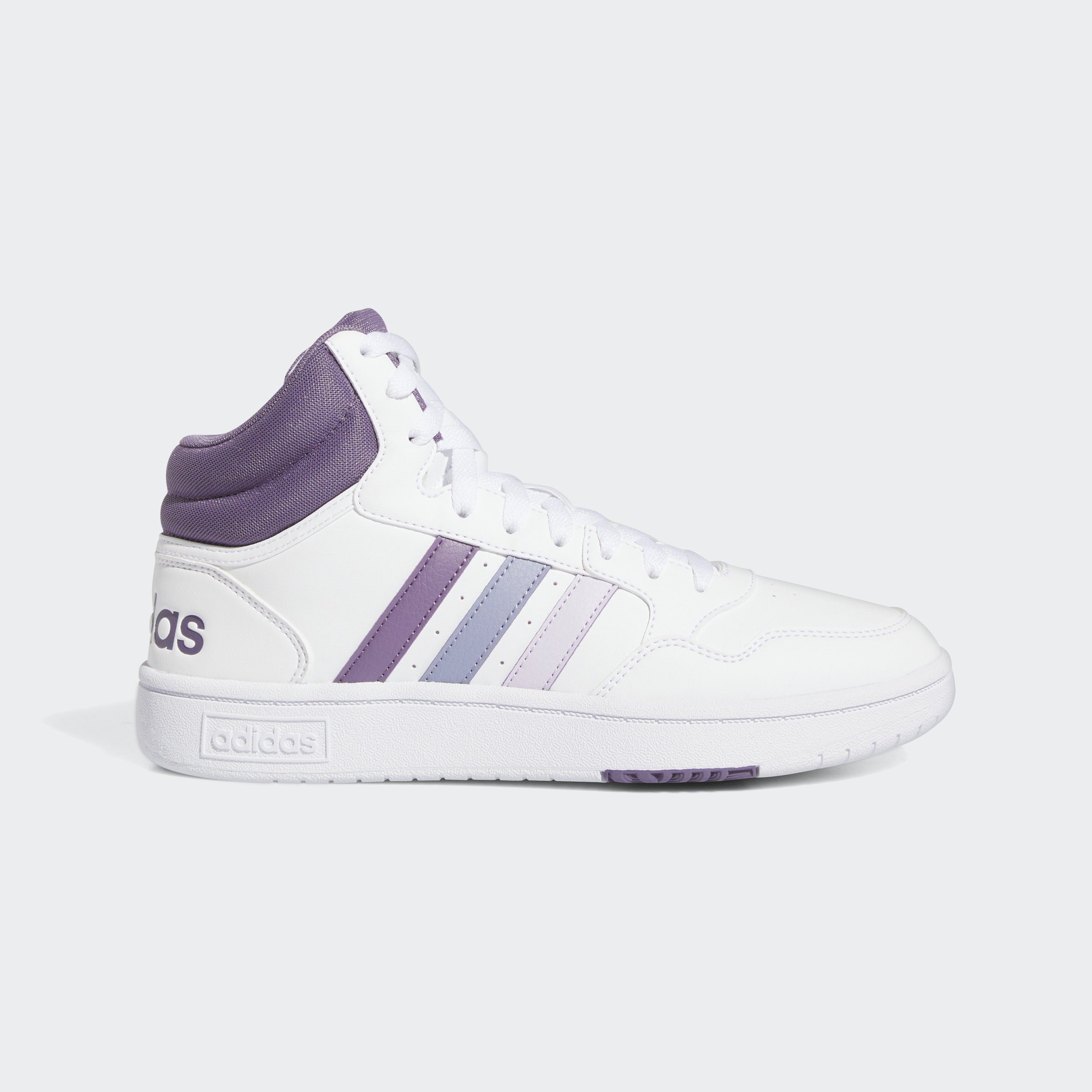 adidas Sportswear HOOPS 3.0 Dawn Silver / Silver / MID Cloud Sneaker White Violet