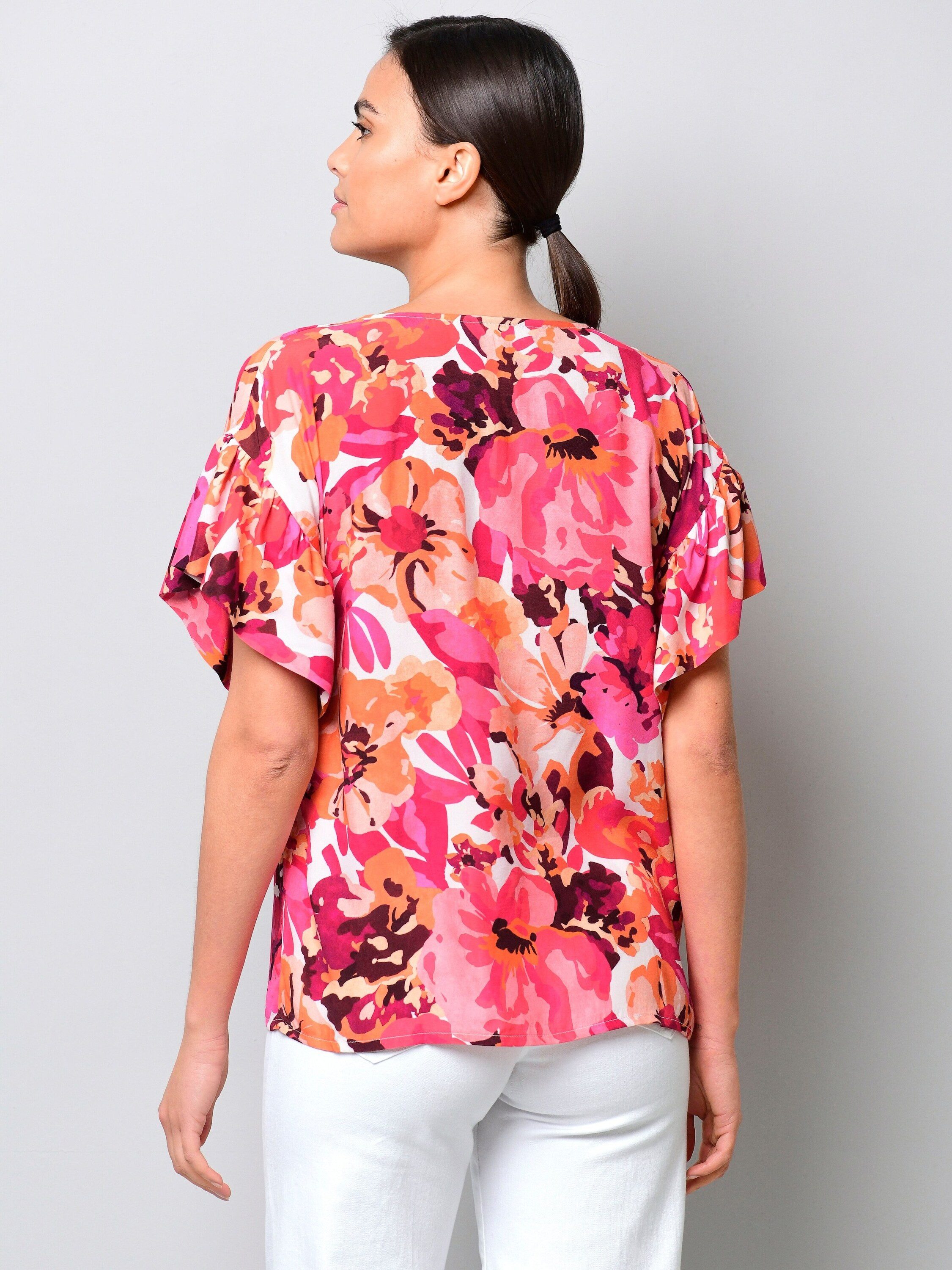 Alba Moda Shirtbluse Bluse mit Volant am Ärmel