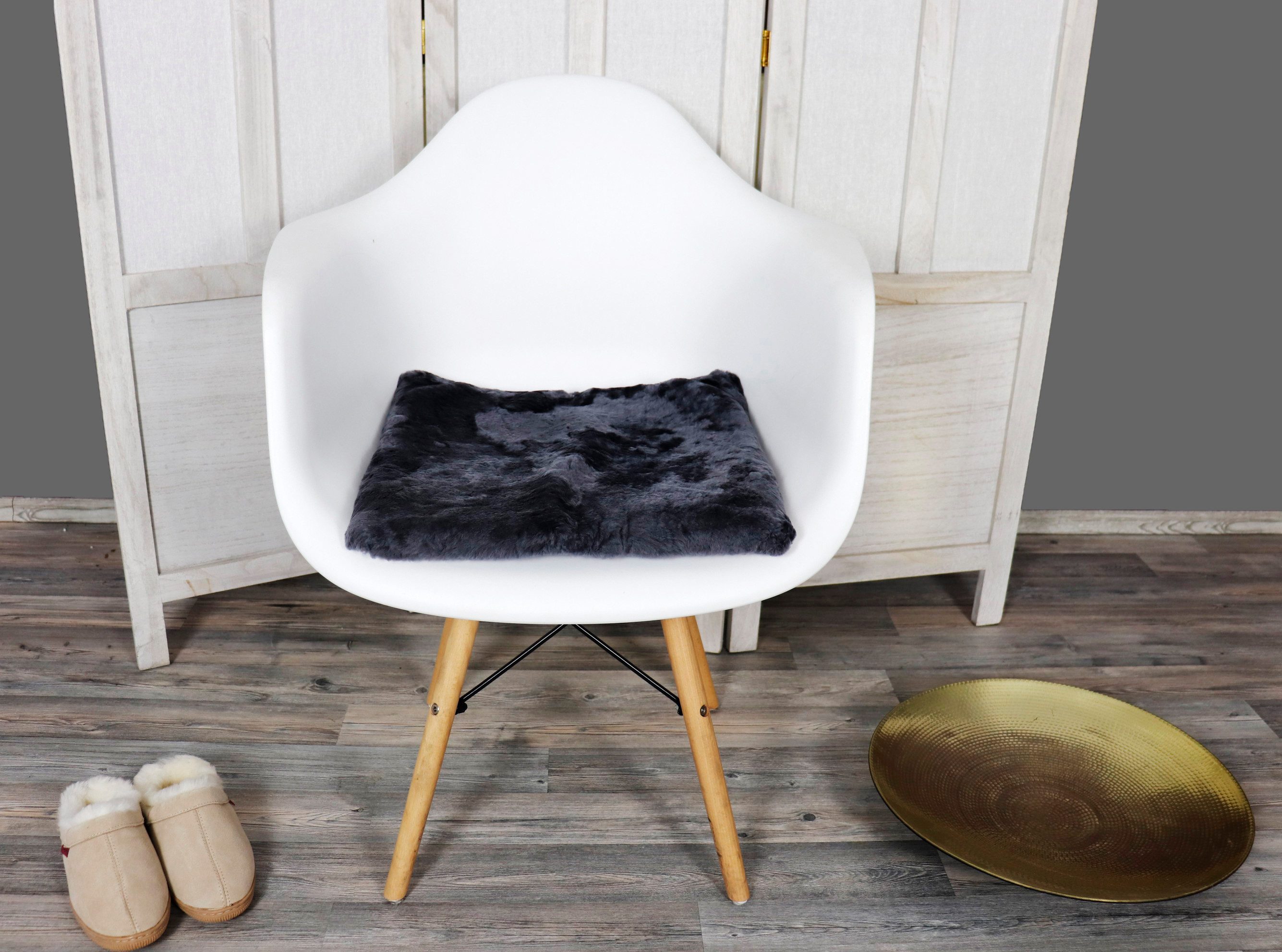 Reissner Lammfelle Sitzkissen Echtes Merino Lammfell mit Schaumstoffeinlage