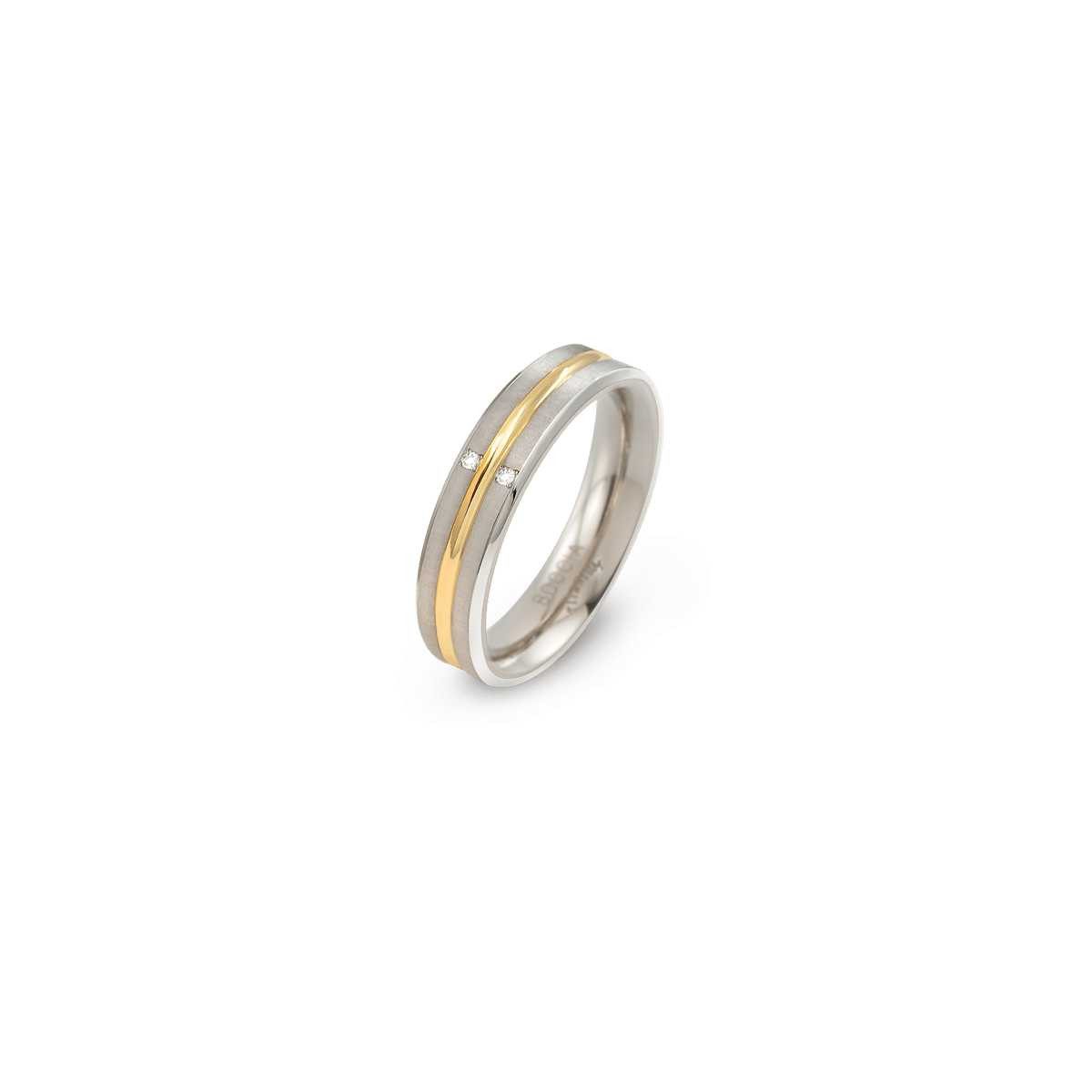 Boccia Silberring Boccia Titanium Ring bicolor Brillant 0144-0158
