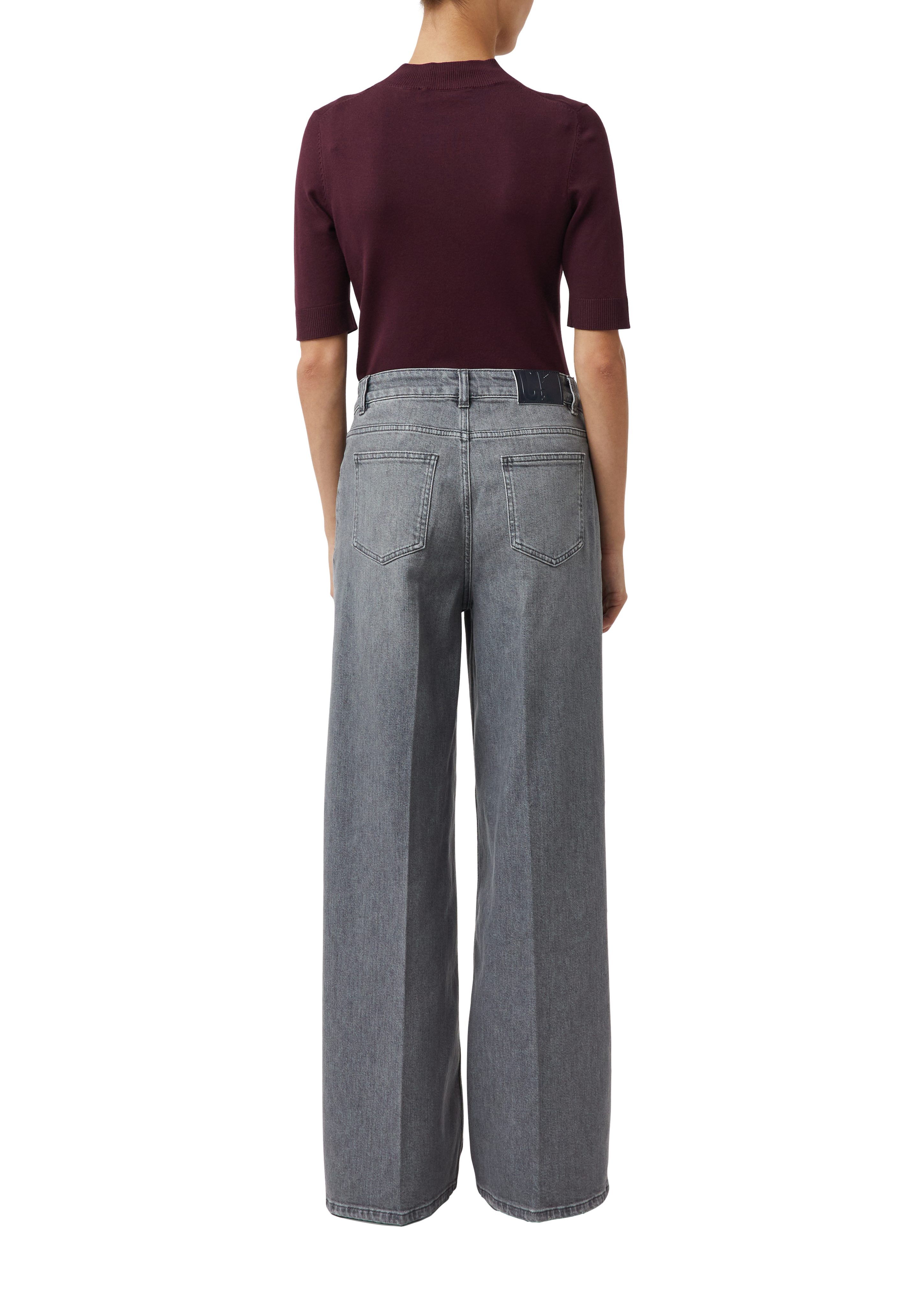 comma casual identity Weite Jeans mit Waschung und Stretch günstig online kaufen