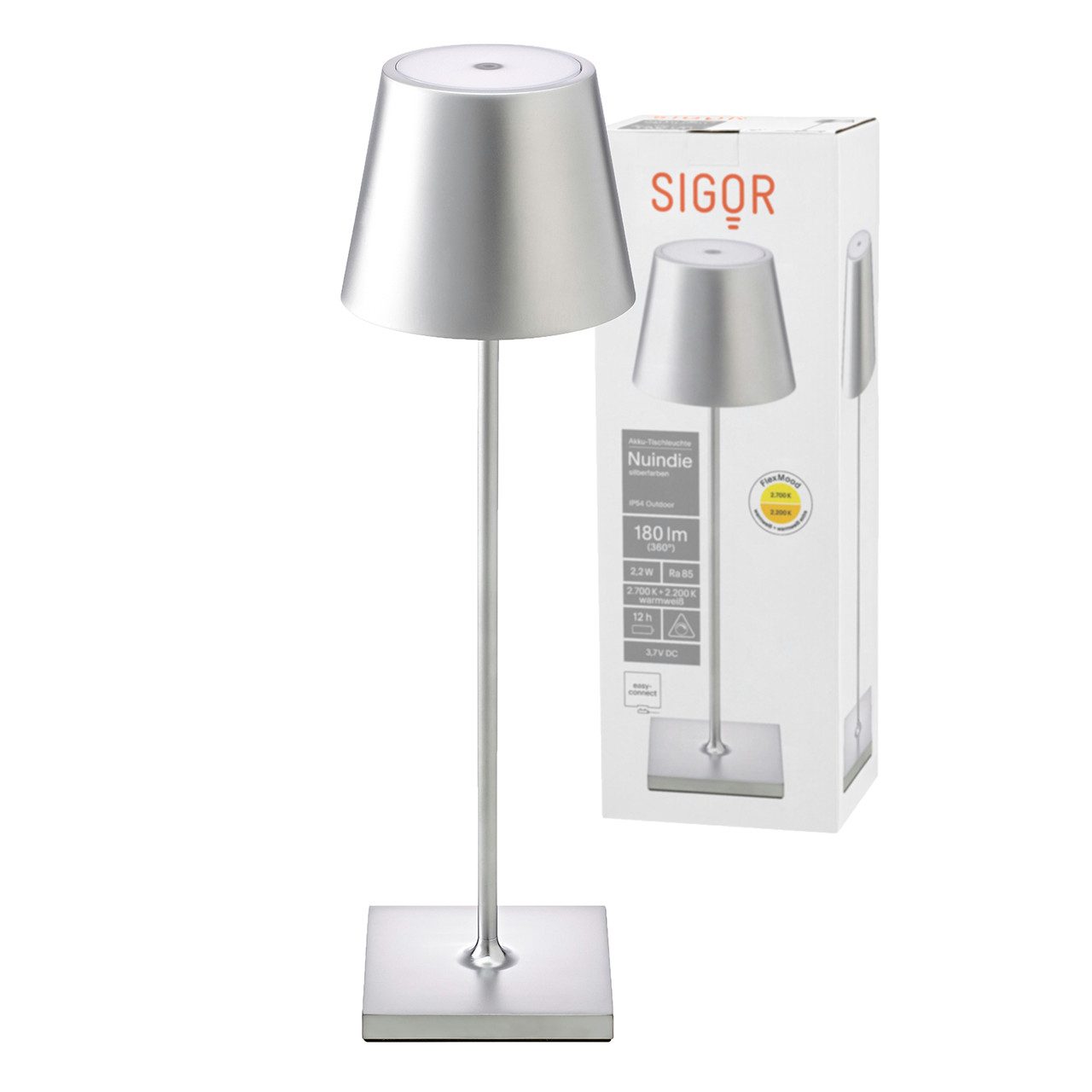 SIGOR LED Tischleuchte Sigor Akku-Tischleuchte NUINDIE günstig online kaufen