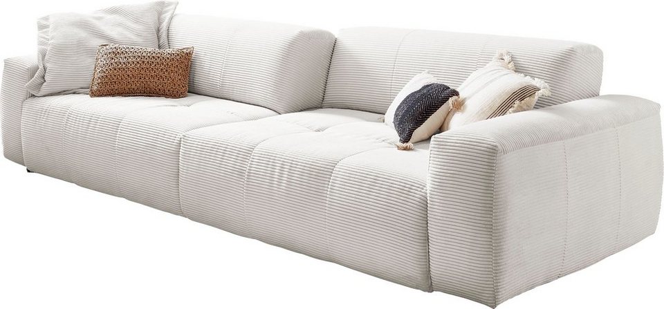 3C Candy Big-Sofa Yoshy, Zwei Sitztiefen durch verstellbare Rückenlehne,  Bezug in Cord