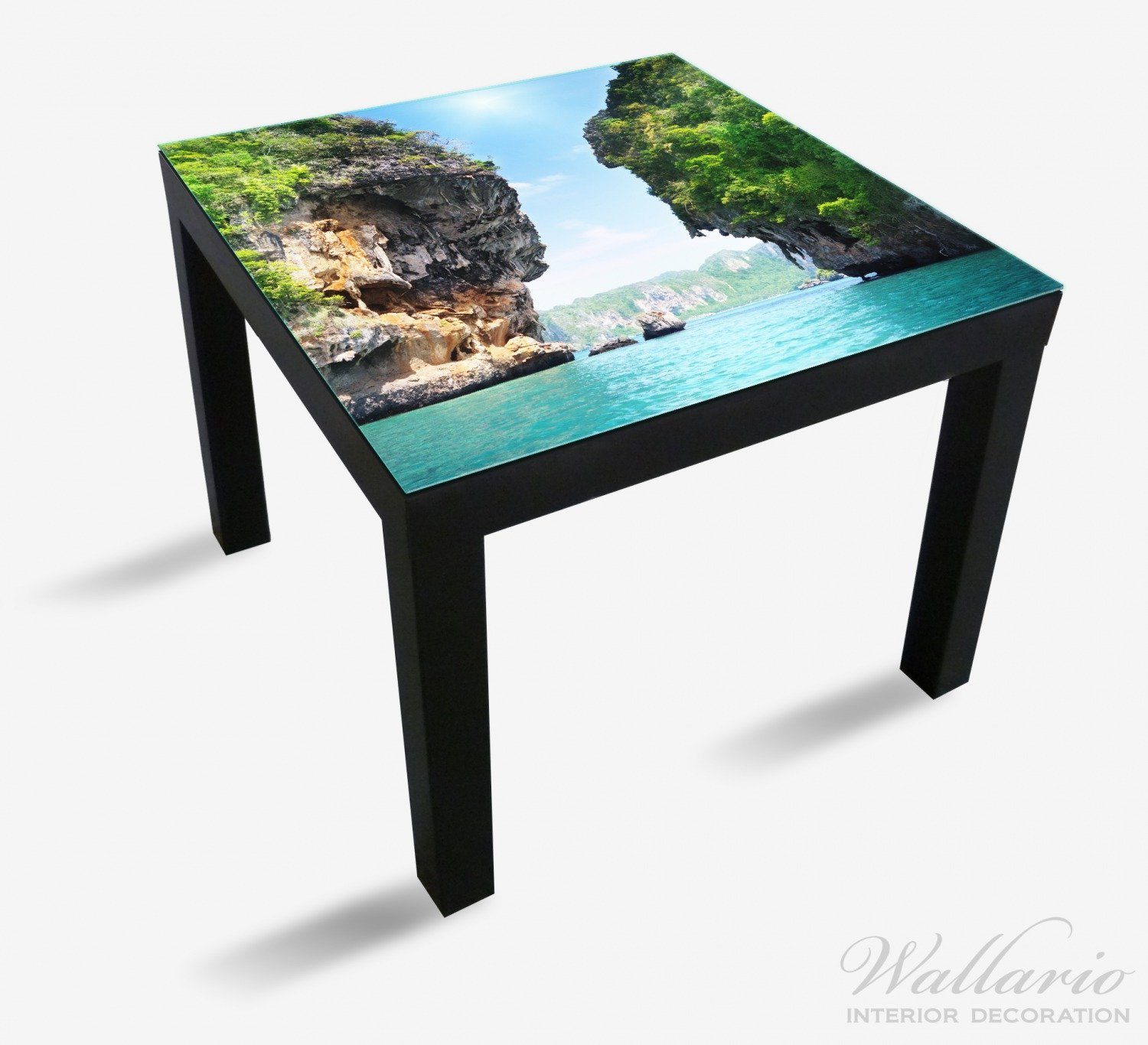 in Wallario Felsenschlucht Tisch für Tischplatte geeignet (1 am St), Thailand Lack Meer Ikea