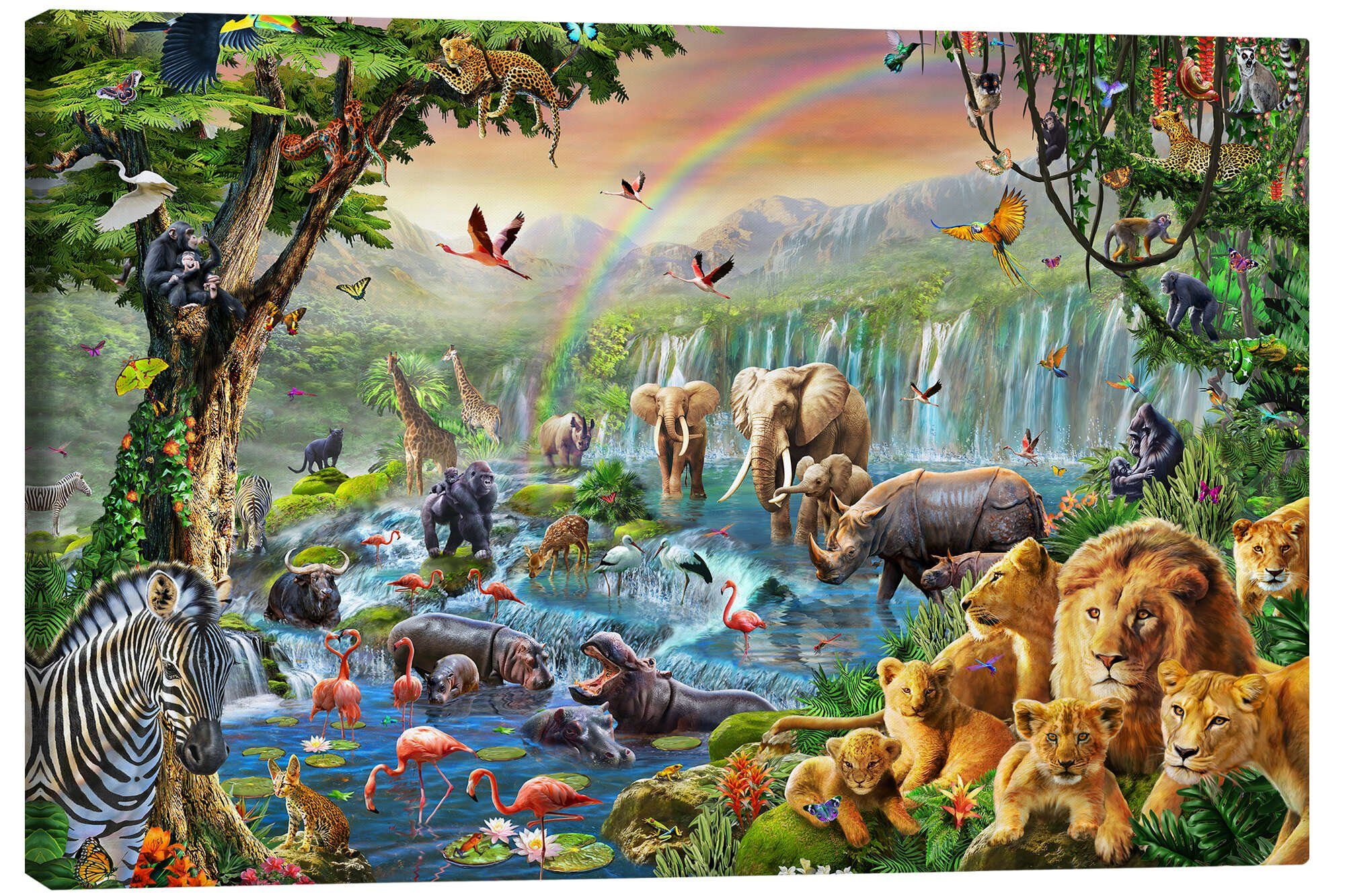 Posterlounge Wandbild Dschungelfluss, Adrian Chesterman, erhältlich als Poster, Leinwandbild, Wandsticker oder Acrylglasbild