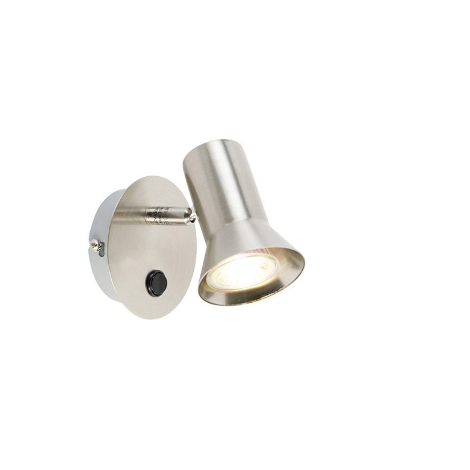 Qazqa Wandleuchte Karin, ohne Leuchtmittel, Warmweiß, QAZQA Wand­leuchte, gu10, Stahl, Stahl, Modern