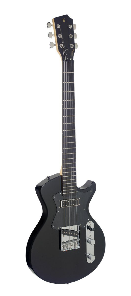 E-Gitarre SVY CST BK E-Gitarre, Silveray Serie, Custom Modell, mit massivem E...
