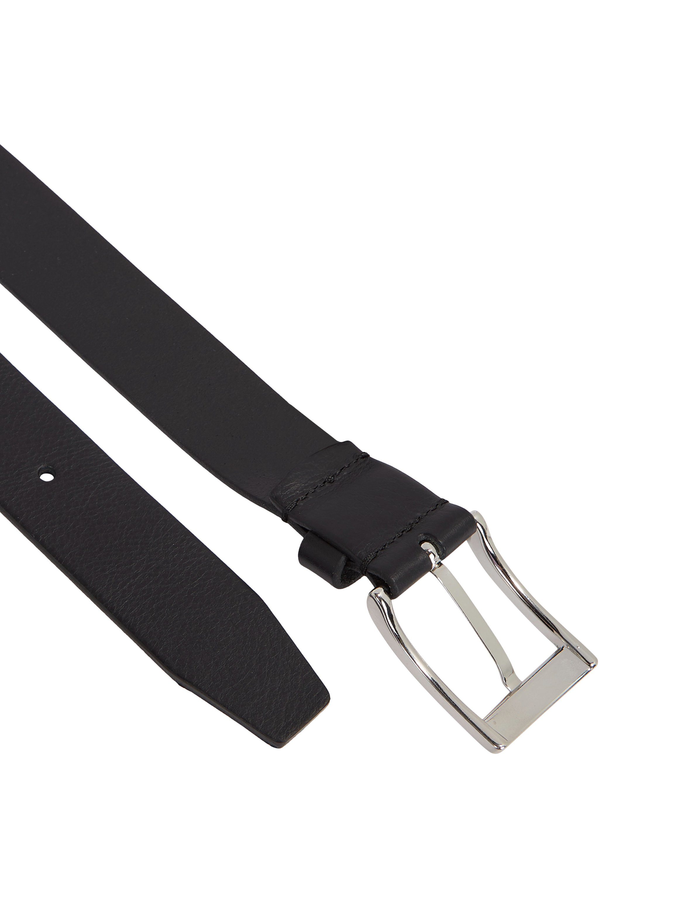 quadratischer Ledergürtel Hilfiger Tommy mit Logo-Metallschnalle schwarz