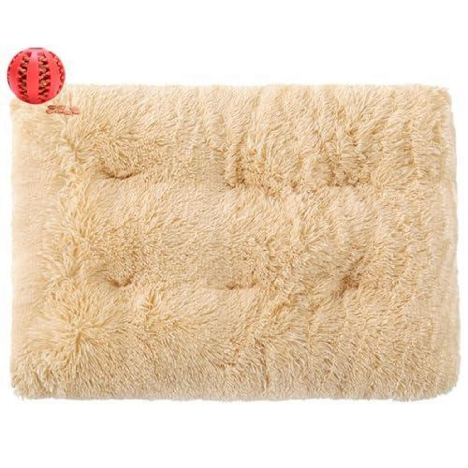LuxusKollektion Tierkissen Hundebett Rechteckig Beige 80x55cm