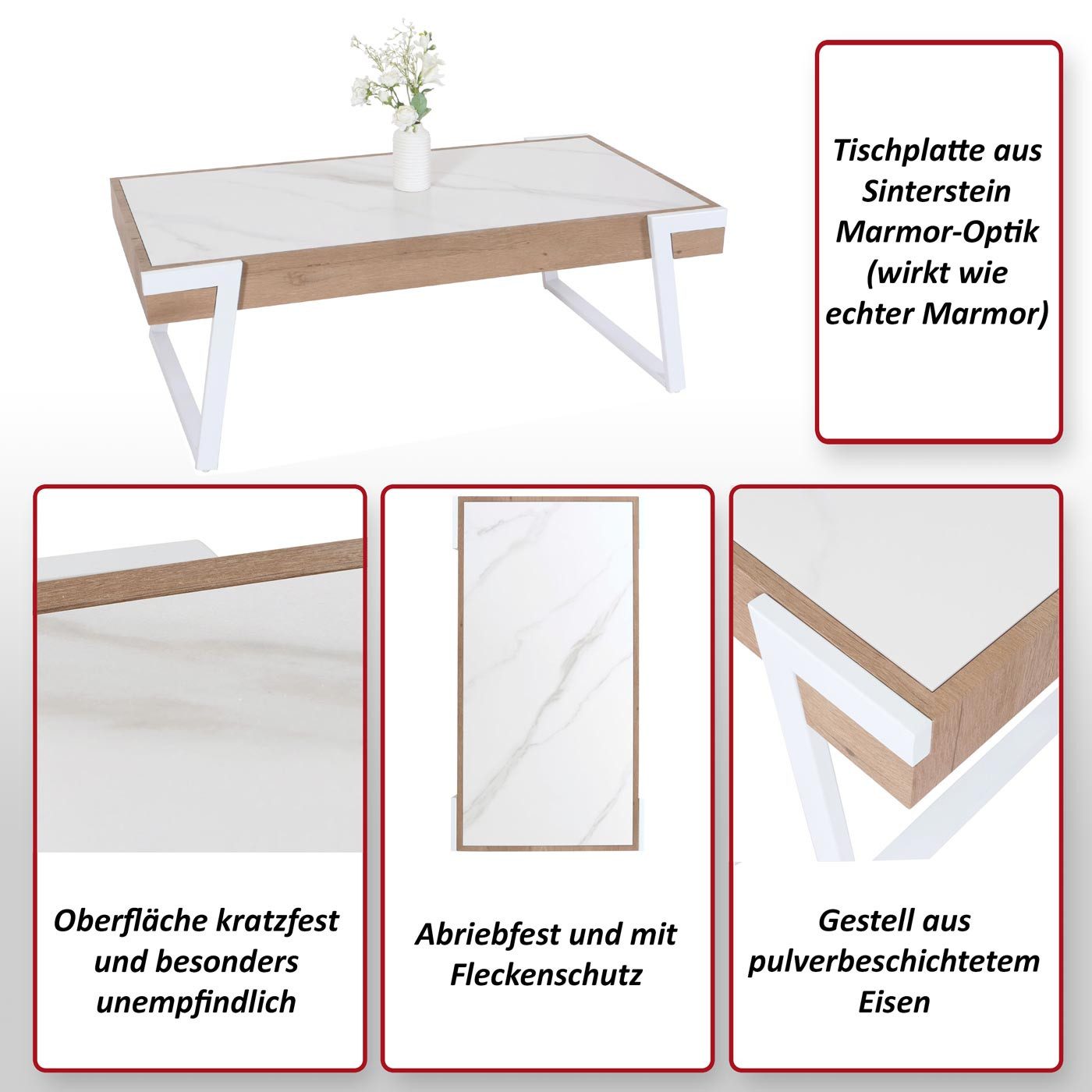 MCW Couchtisch MCW-L89, Oberfläche kratzfest und besonders unempfindlich