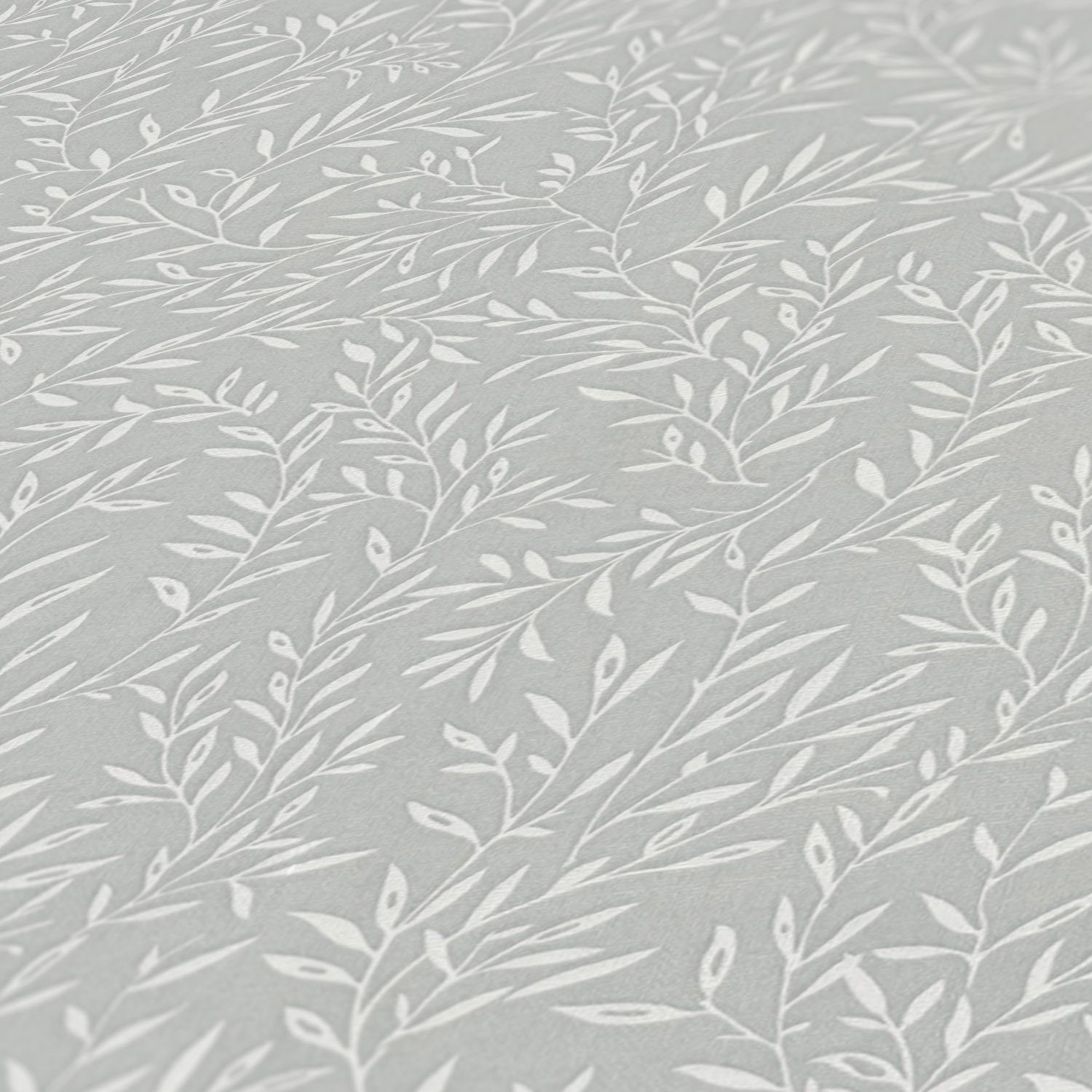 A.S. Création Vliestapete Landhaustapete Floral, leicht strukturiert, matt, gemustert, neutral, (1 St), Natur-Tapete mit Blätterranke Tapeten Wohnzimmer Schlafzimmer Küche