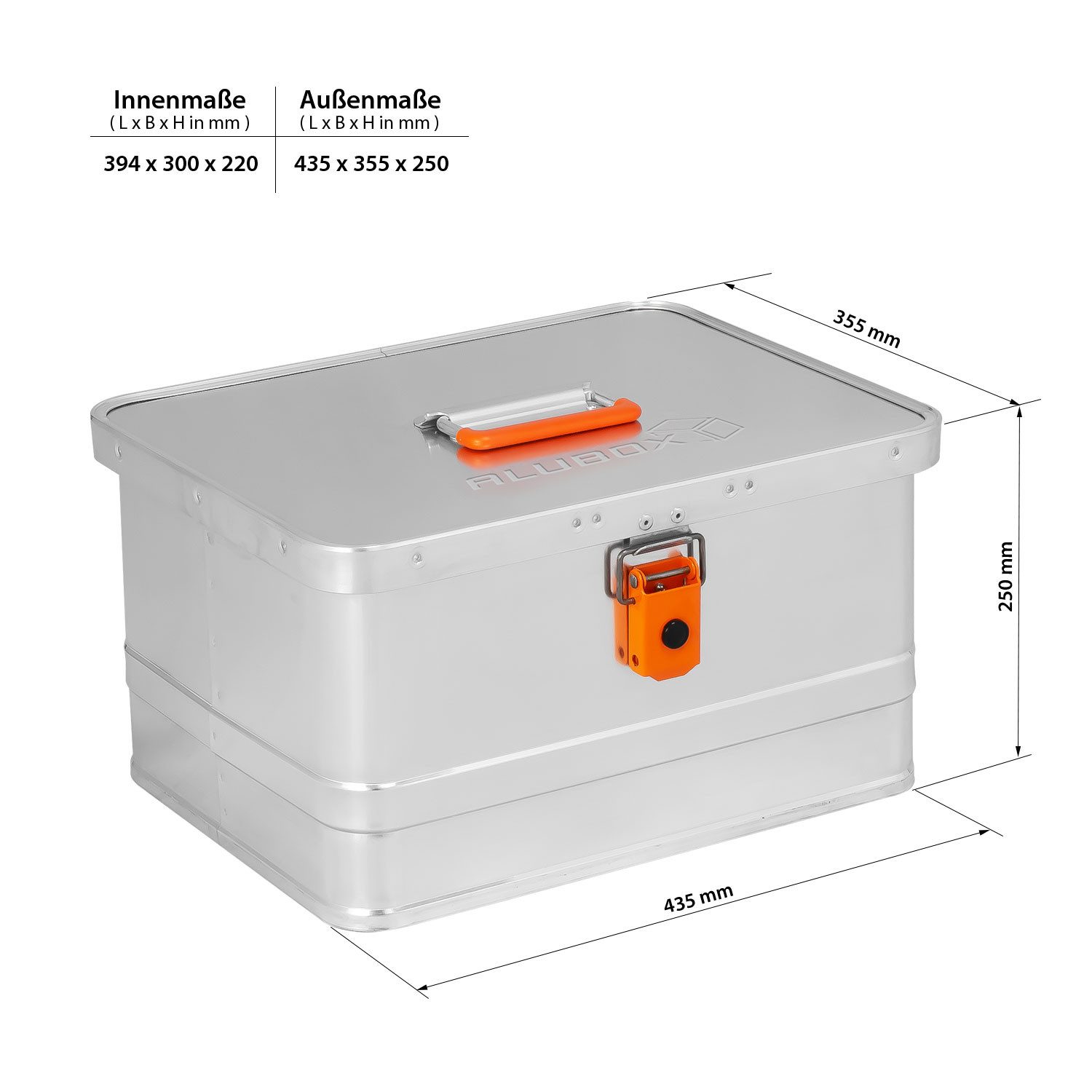 ALUBOX Aufbewahrungsbox mit Deckel Werkzeugkiste Alukiste günstig online kaufen