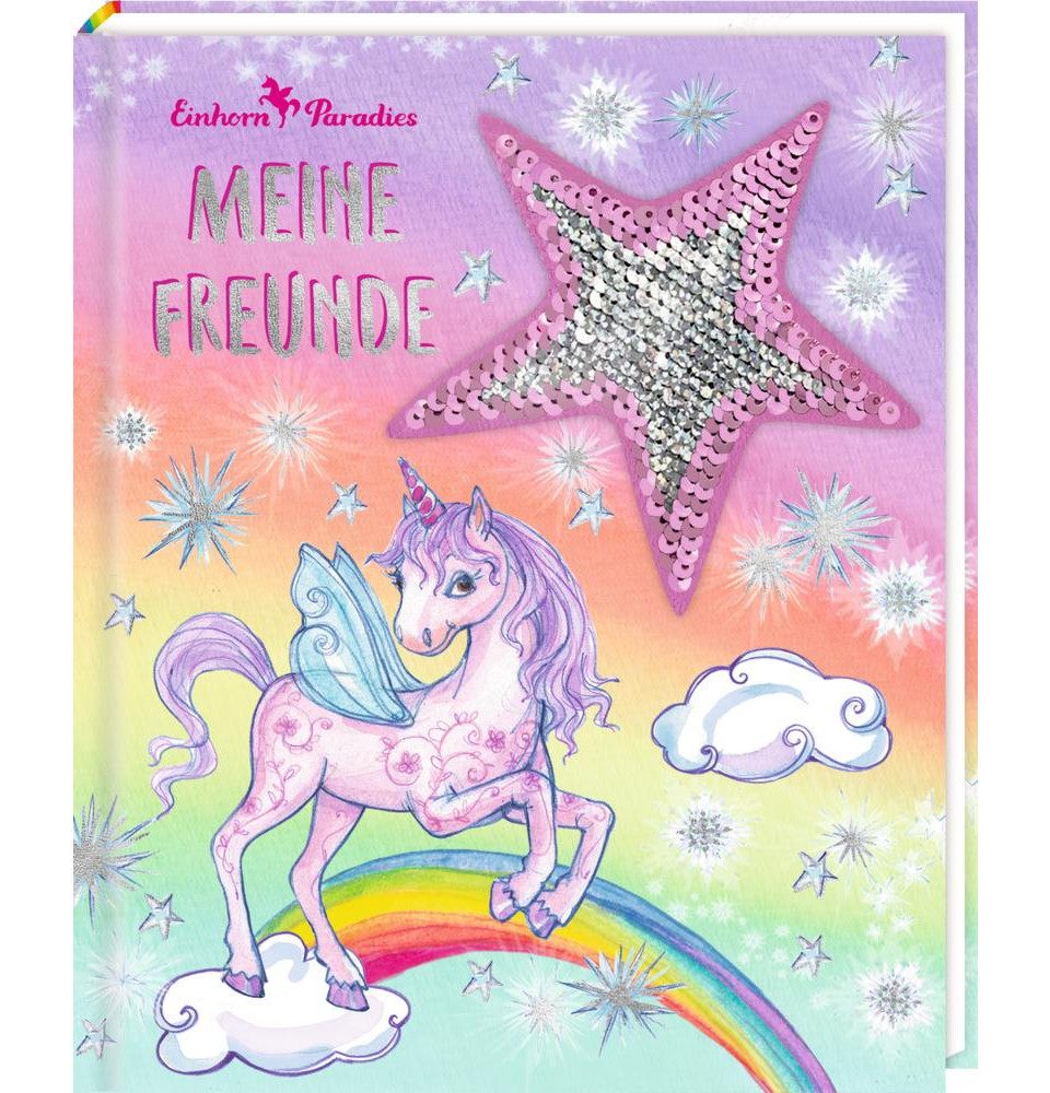 Poesiealbum Freundebuch - Einhorn-Paradies - Meine Freunde