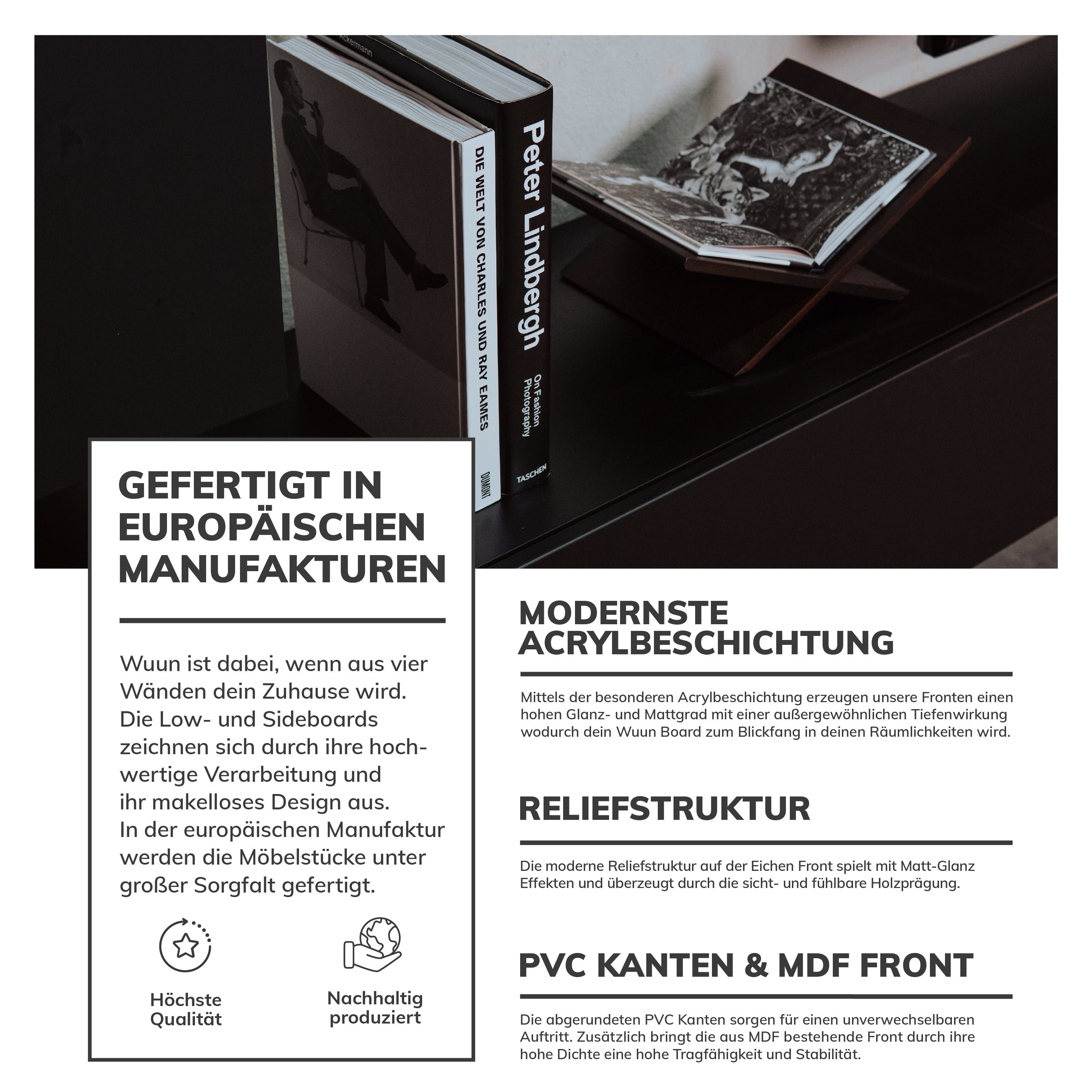 Wuun TV-Board Wuun® Somero Lowboard Tv-Board Wohnwand hängend – Bild 4 von 5
