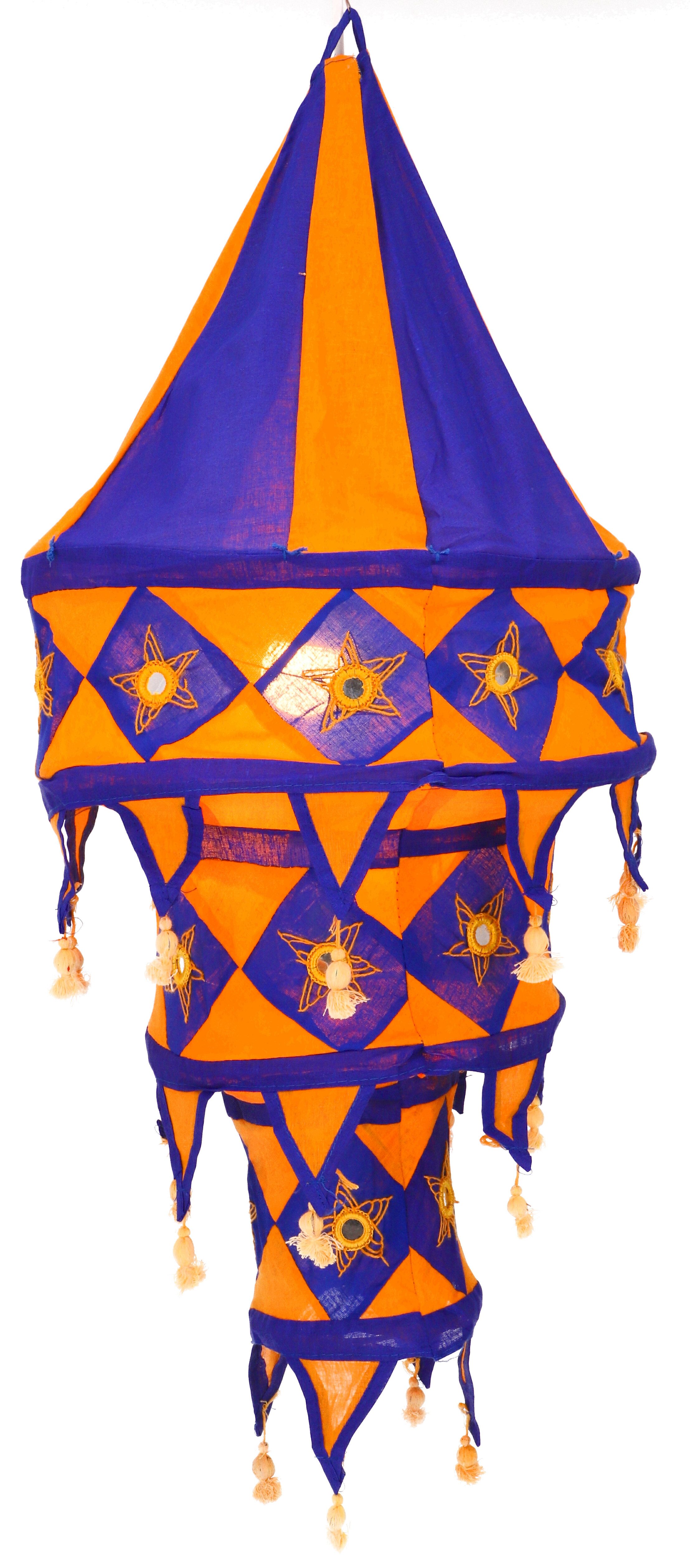Guru-Shop Лампыschirm Indische Stofflaterne, Orissa Лампыschirm,..