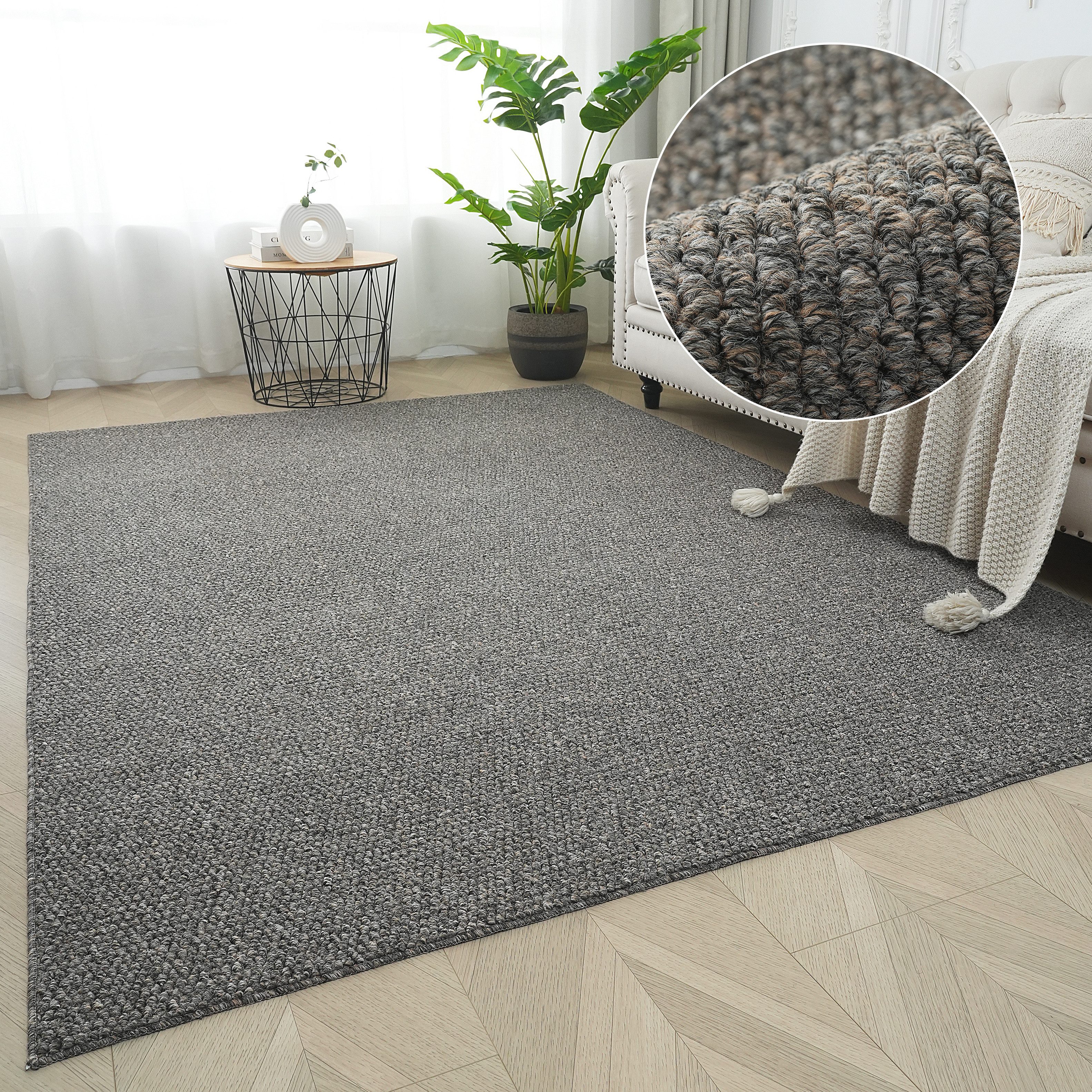 s.Oliver Teppich Lenni, rechteckig, Höhe: 10 mm, Uni-Farben, kurzflor, waschbar, Wohnzimmer, Schlafzimmer