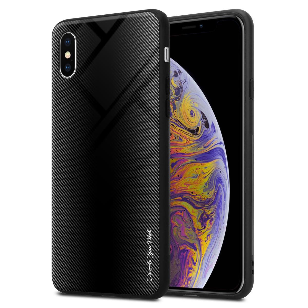 Cadorabo Handyhülle für iPhone XS MAX Hülle Apple iPhone XS MAX, Robustes Hard Case - Handy Schutzhülle - Hülle - Back Cover Bumper