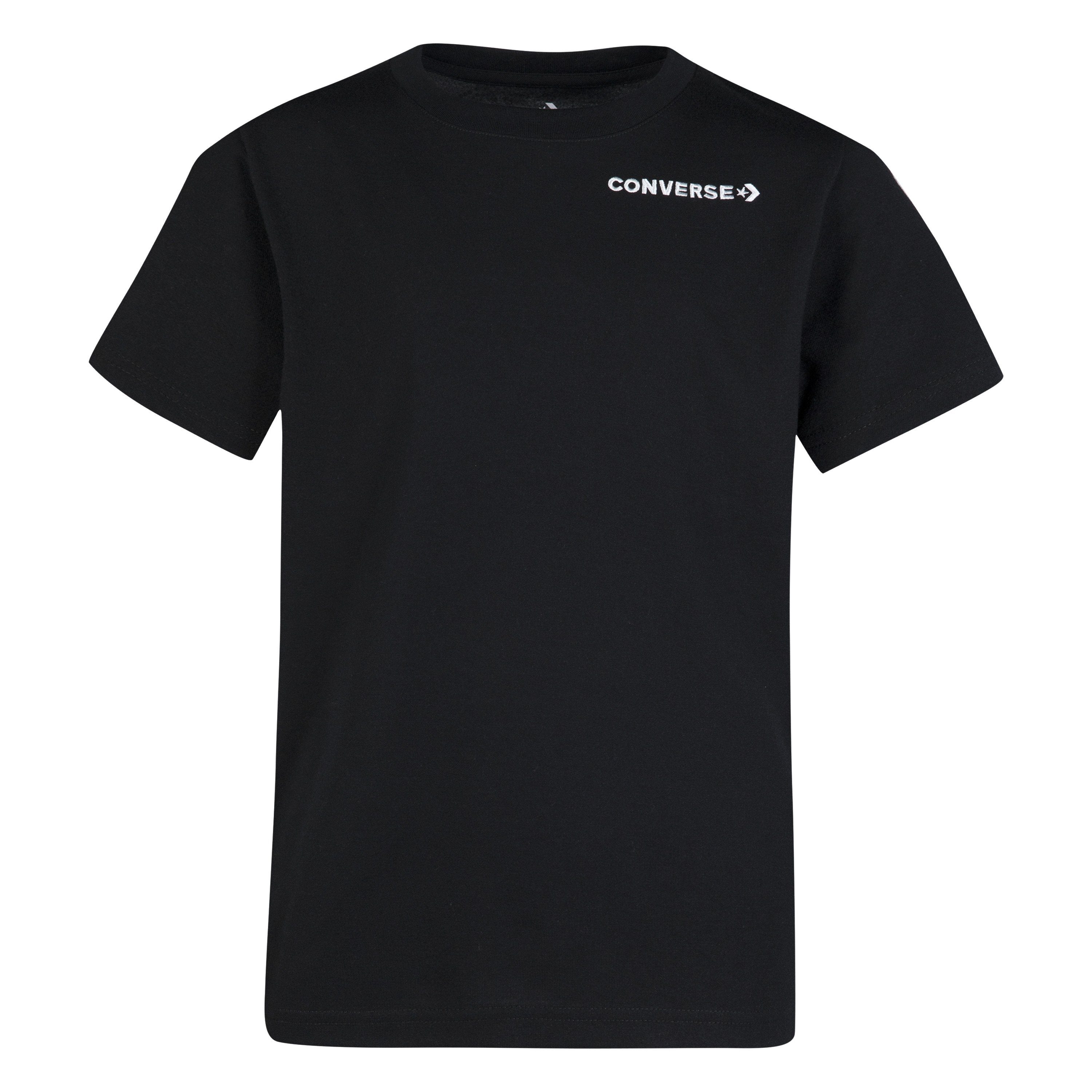 Kinder CHEST T-Shirt BLACK Converse HIT - Sleeve TEE WDMK Short STRIP für