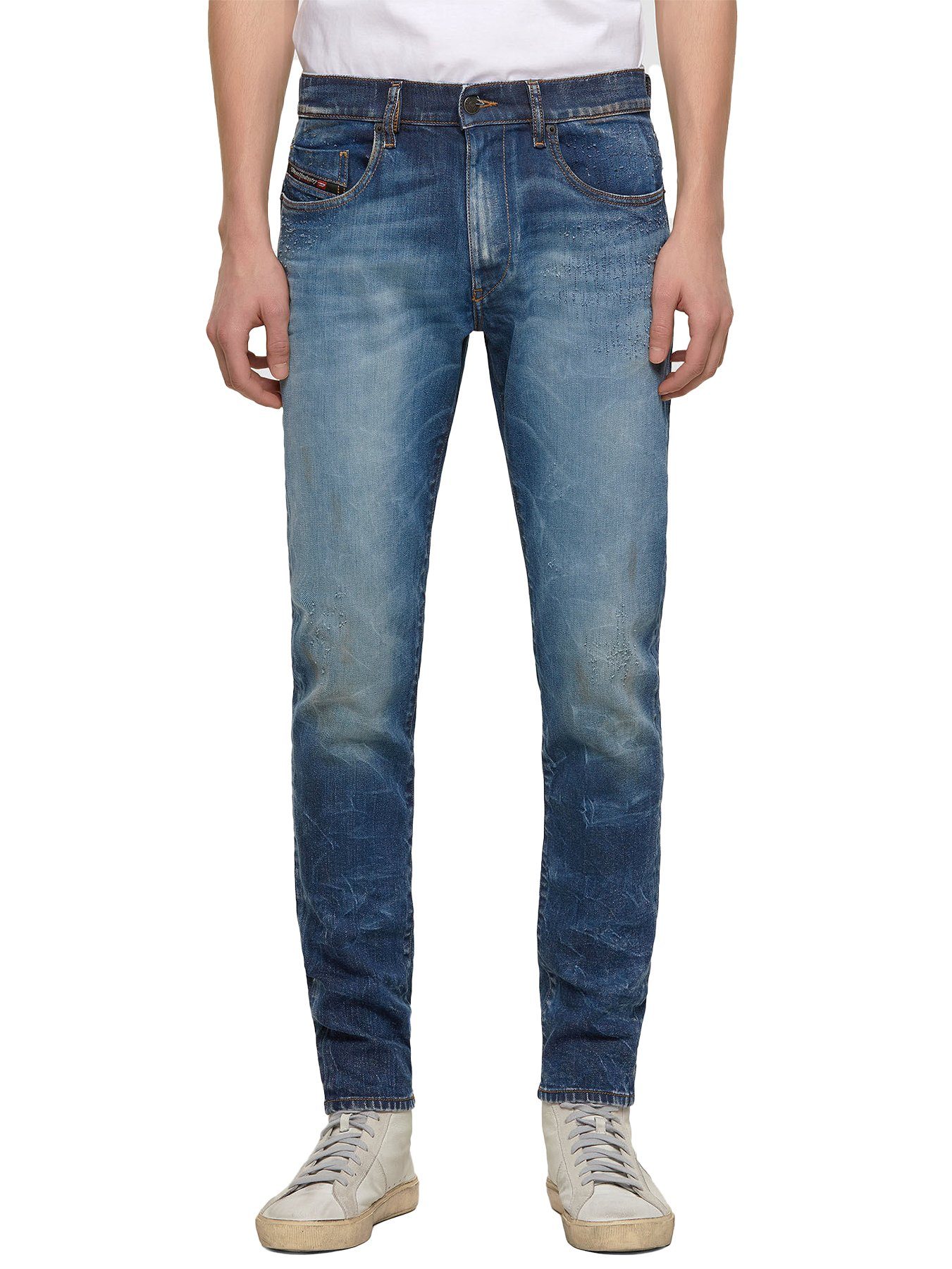 Diesel Slim-fit-Jeans Handgefertigter Dirty Look - D-Strukt 009NT - Länge:30