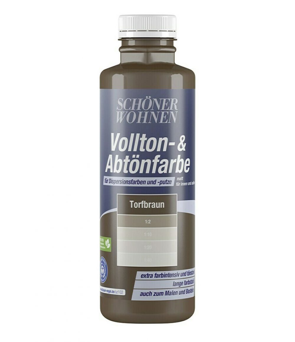 Wandfarbe Schöner Wohnen Voll- und Abtönfarbe 250 ml torfbraun