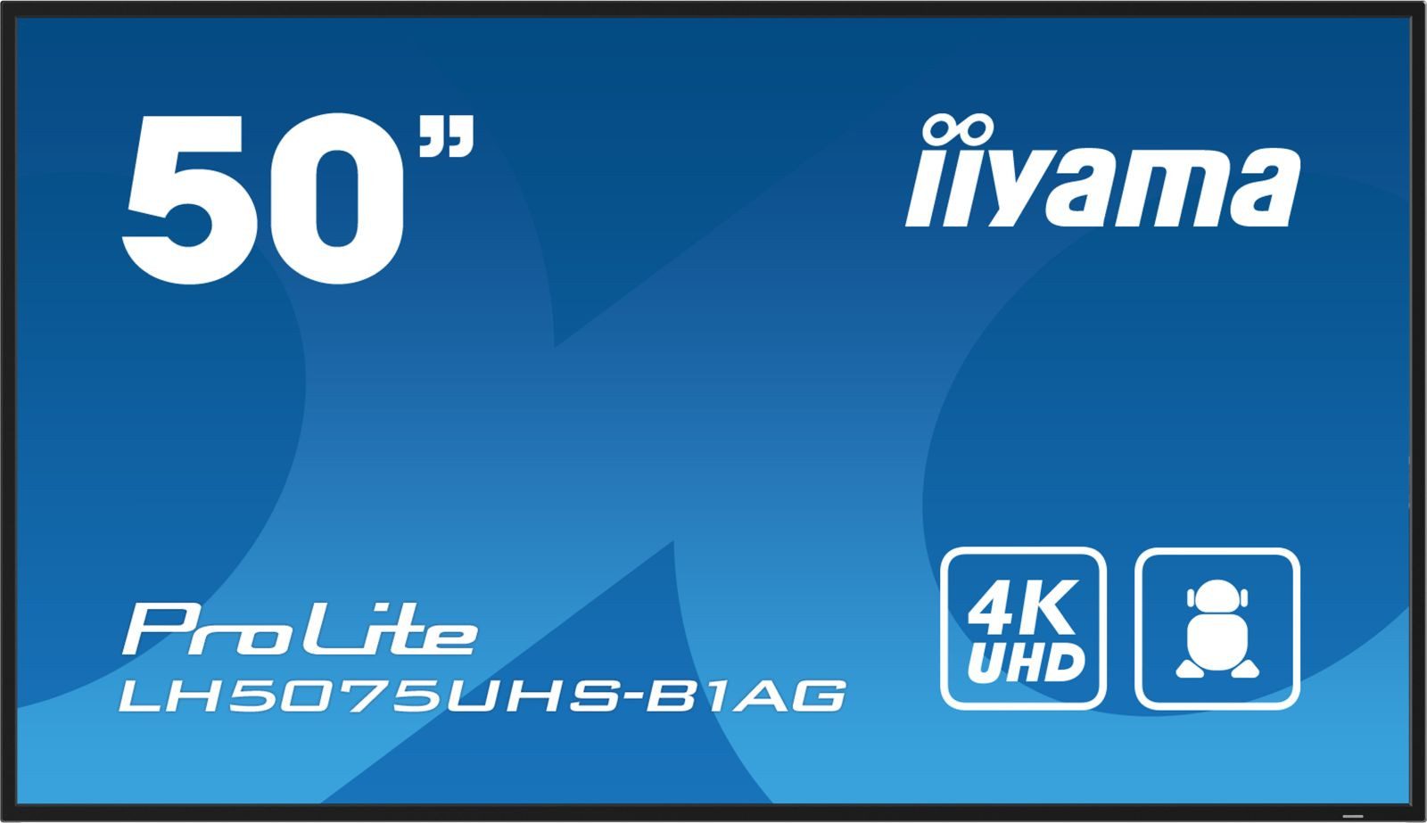 Iiyama LH5075UHS-B1AG 127cm 50Zoll 3840x2160 UHD VA panel 500cd/m2 5000:1 Sta TFT-Monitor (3840 x 2160 px, 4K Ultra HD, 9,5 ms Reaktionszeit, IPS, Wi-Fi, Lautsprecher, HDCP)