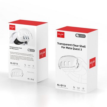Tadow VR Shell Cover Skin für Quest 3 Headset Zubehör,Kristall-Schutzhülle Virtual-Reality-Brille