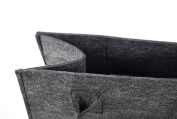 Kobolo Einkaufsshopper Filztasche dunkel-grau meliert 35x20x30 cm, 20 l