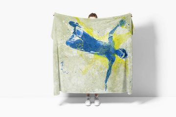 Sinus Art Handtücher SplashArt Sport Handtuch Strandhandtuch Saunatuch Kuscheldecke Kunstvoll Handball II Spor, Baumwolle-Polyester-Mix (1-St), Handtuch