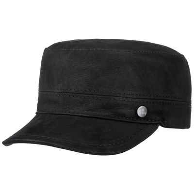 Lierys Army Cap (1-St) Ledercap mit Schirm, Made in Italy