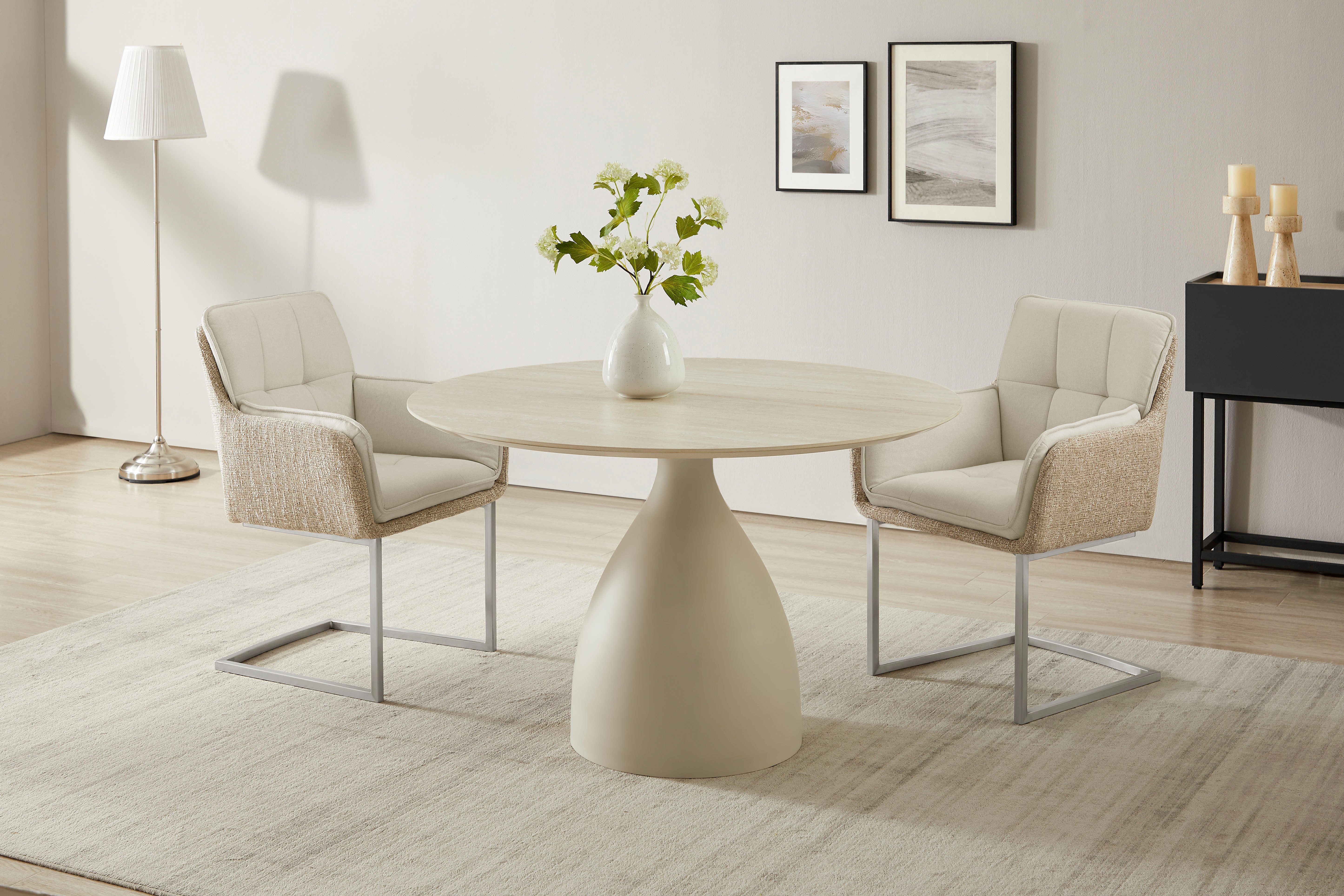 OTTO home Esstisch Lealux, mit Sintersteinplatte, elegantem Gestell und pflegeleichter Oberfläche