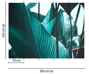 living walls Fototapete Designwalls Leaf Stalks 2, glatt, (5 St), Vlies, Wand, Schräge, Decke