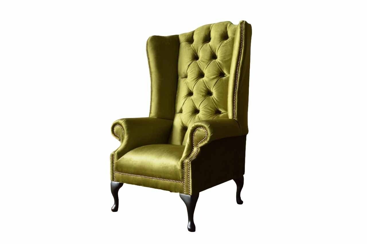 JVmoebel Ohrensessel Ohrensessel Chesterfield Sofa Couch Polster 1 Sitzer Sessel Textil Neu, Made In Europe