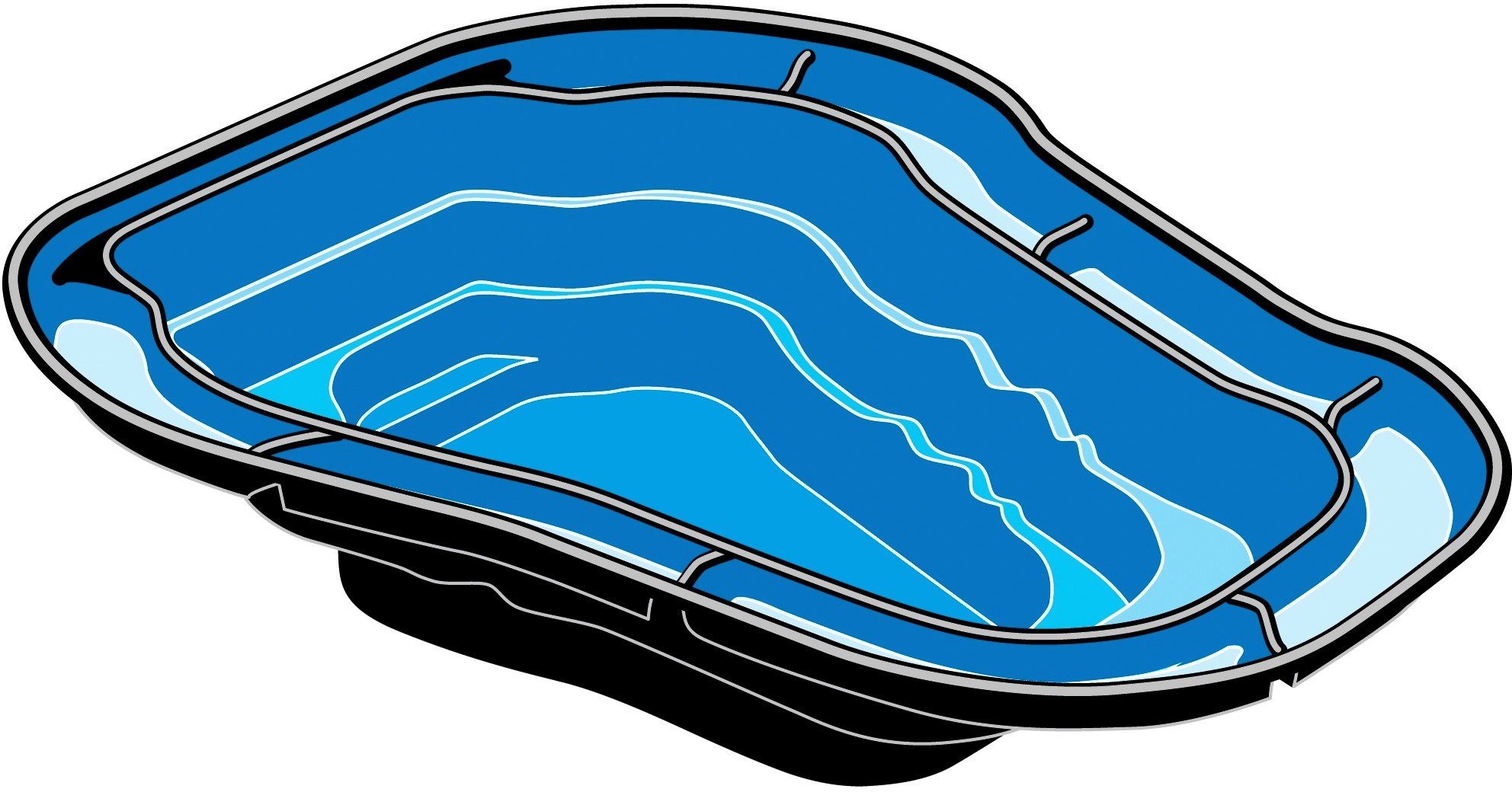 Thumbnail - Ubbink Fertigteich Ocean II, BxLxH: 225x265x80 cm, 2000 l