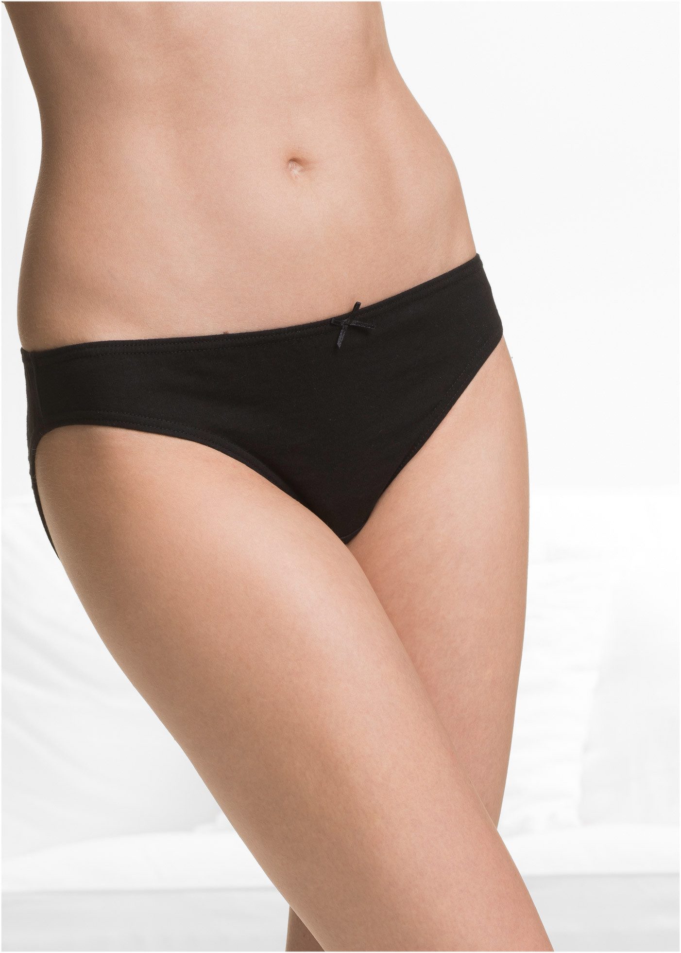 bonprix Slip (Packung, 8-St) klassische Passform, einfarbig, aus Baumwolle, im 8er Pack