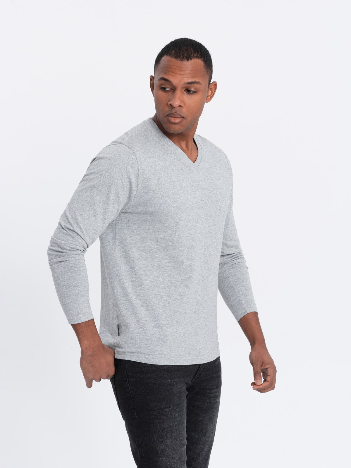 OMBRE Longsleeve Longsleeve für Herren mit V-Ausschnitt. – Bild 3 von 5